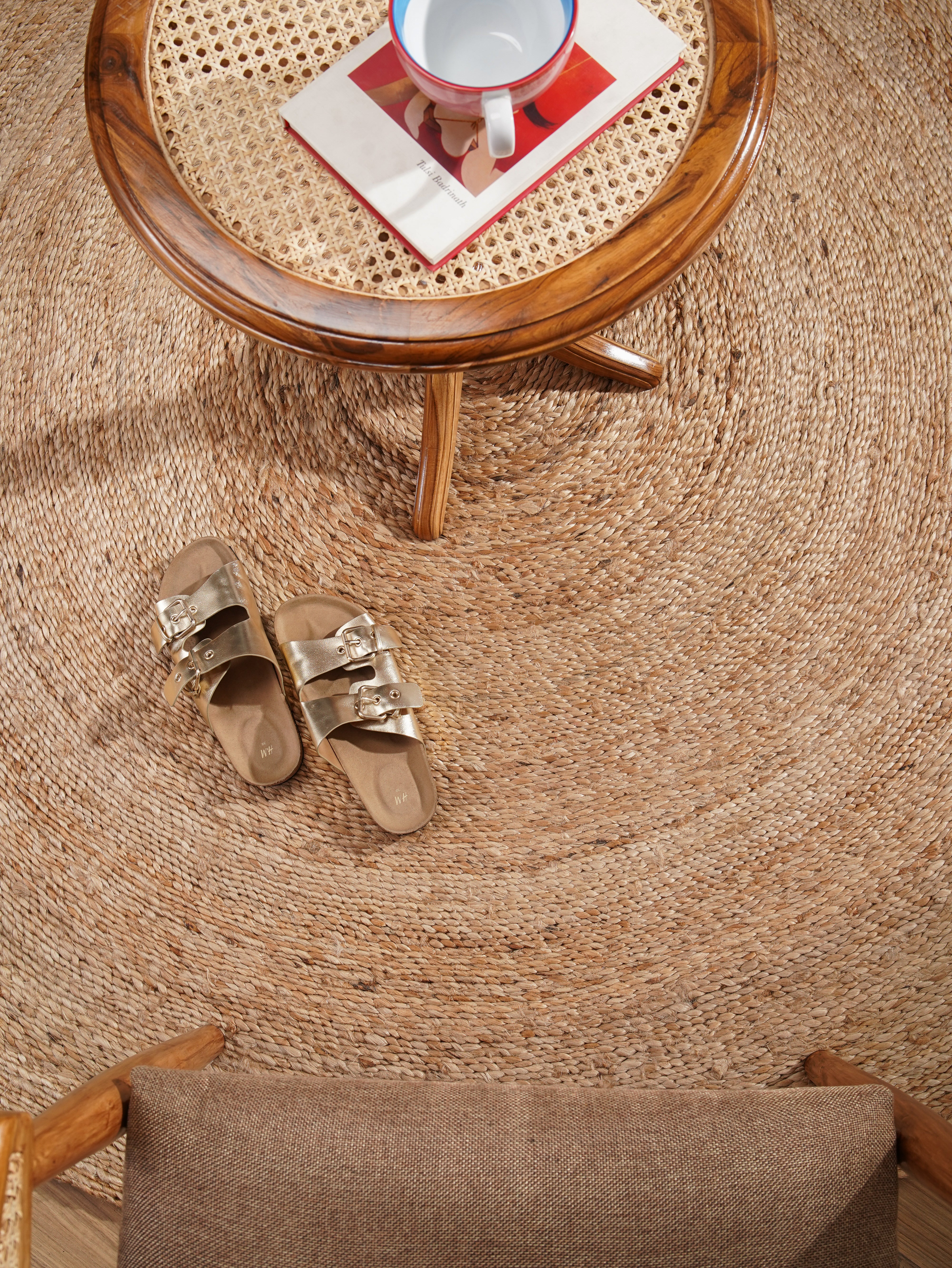 Pyramid Hand Woven Washable Jute Rug