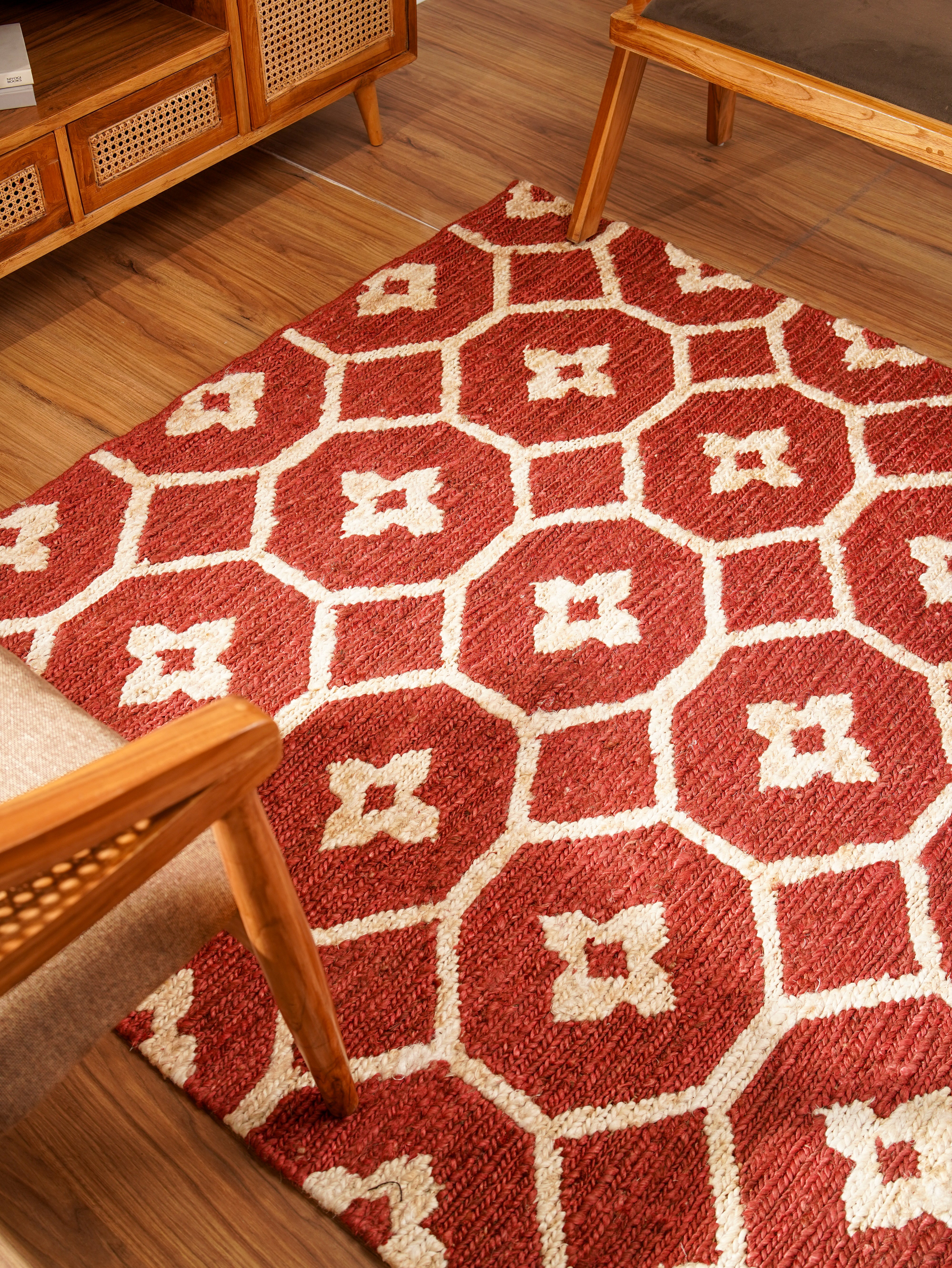 Gemstone Hand Knotted Sumak Jute Rug