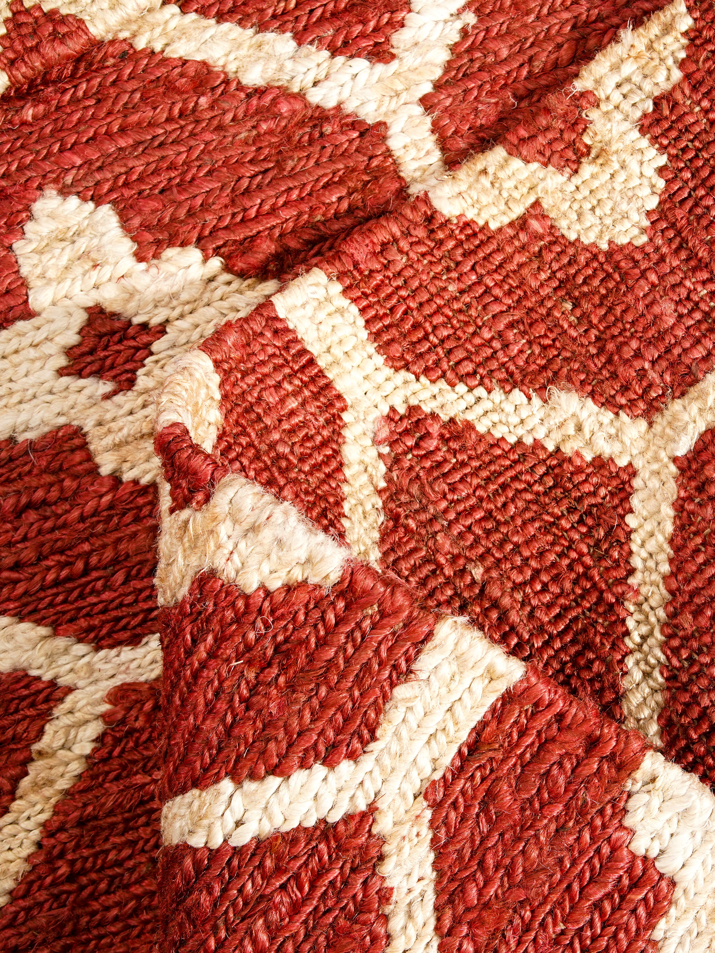 Gemstone Hand Knotted Sumak Jute Rug