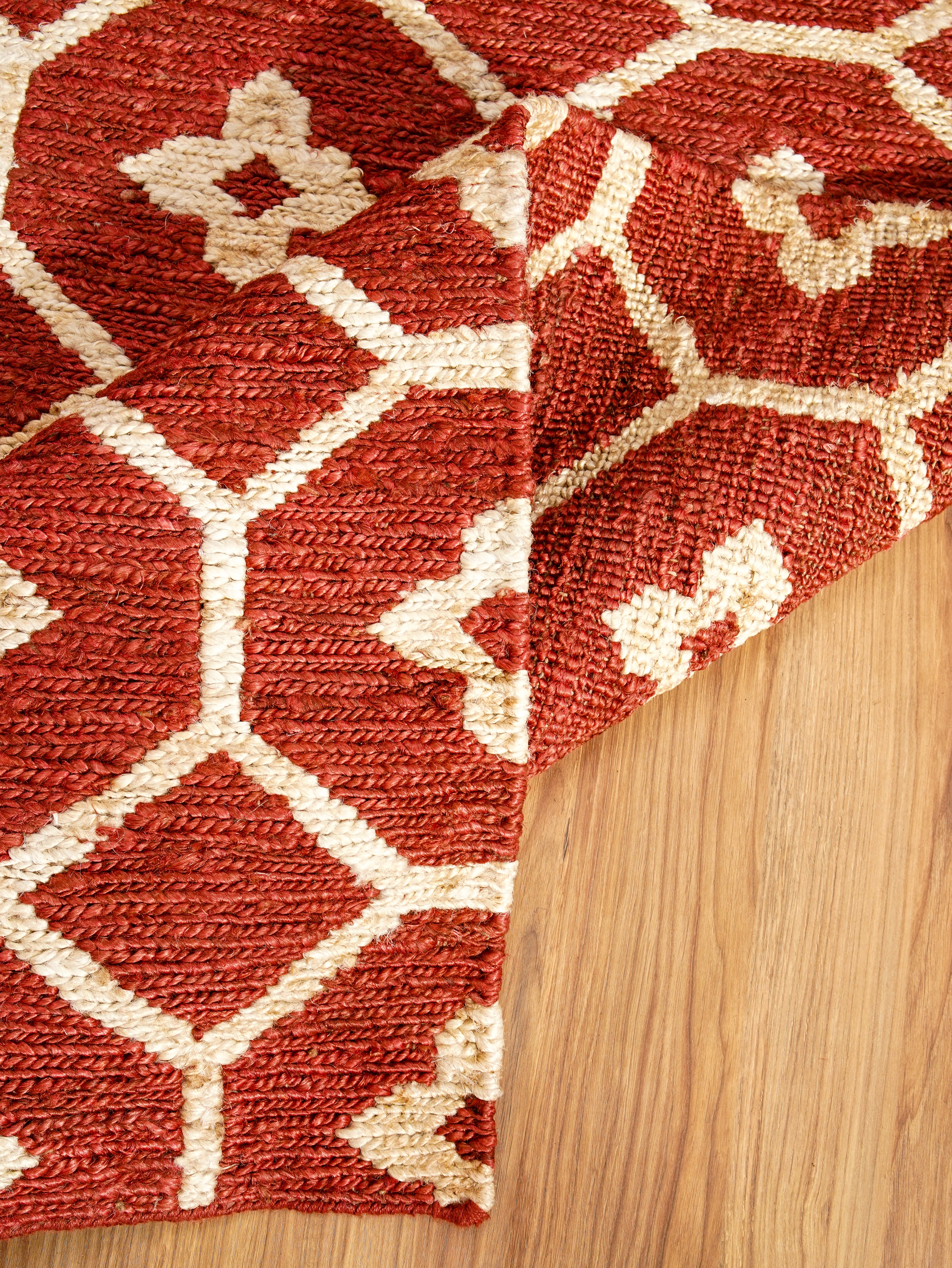 Gemstone Hand Knotted Sumak Jute Rug