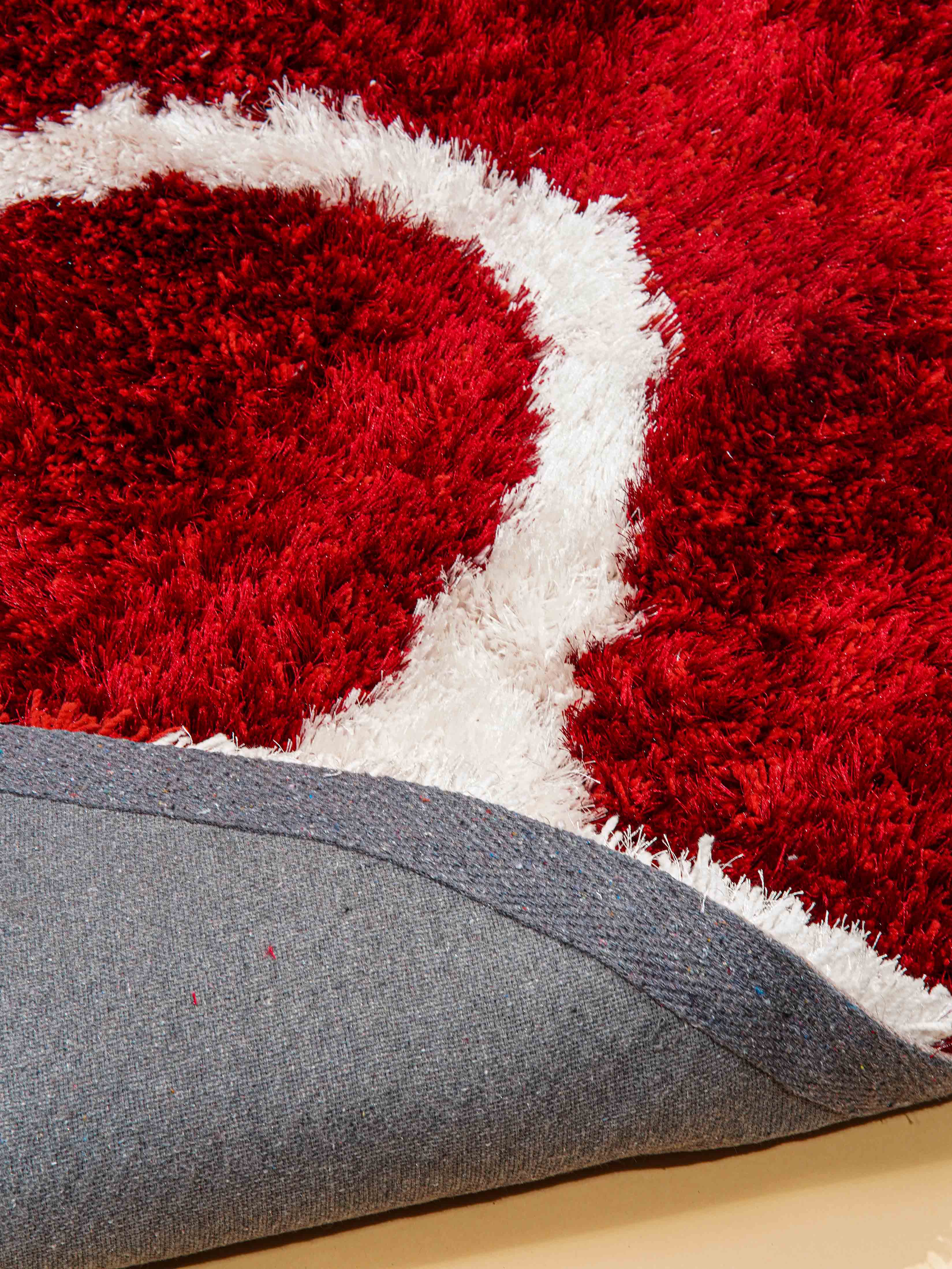 Scarlet Wave Hand Tufted Shag Rug