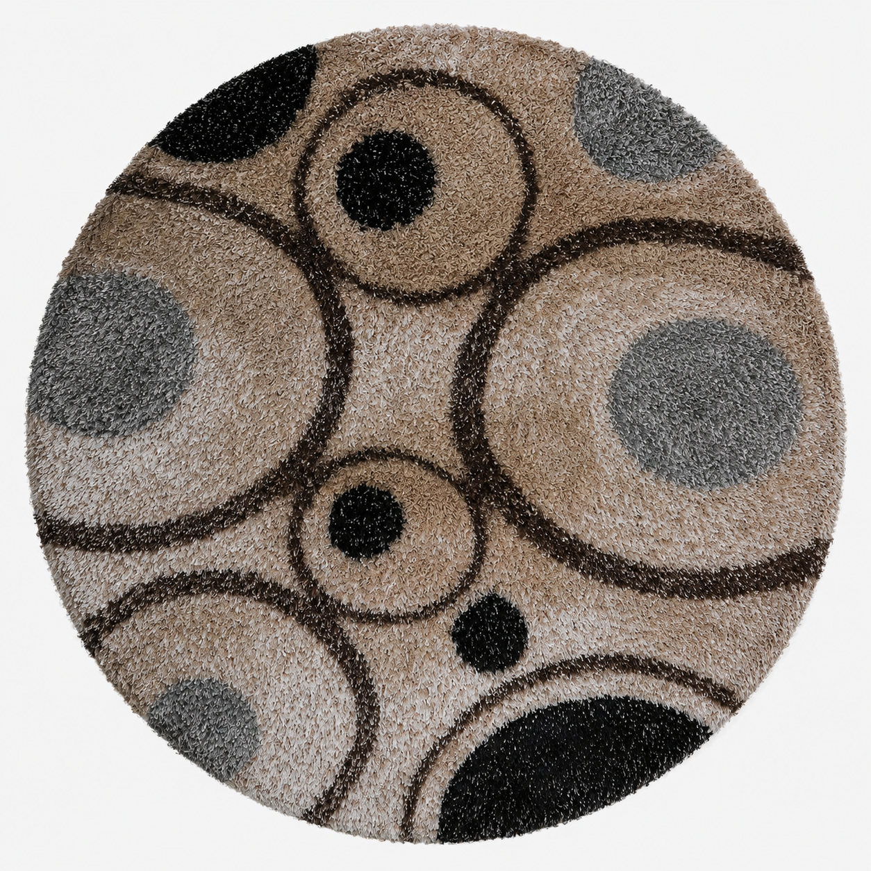 Harit Hand Tufted Shag Polyester Area Rug