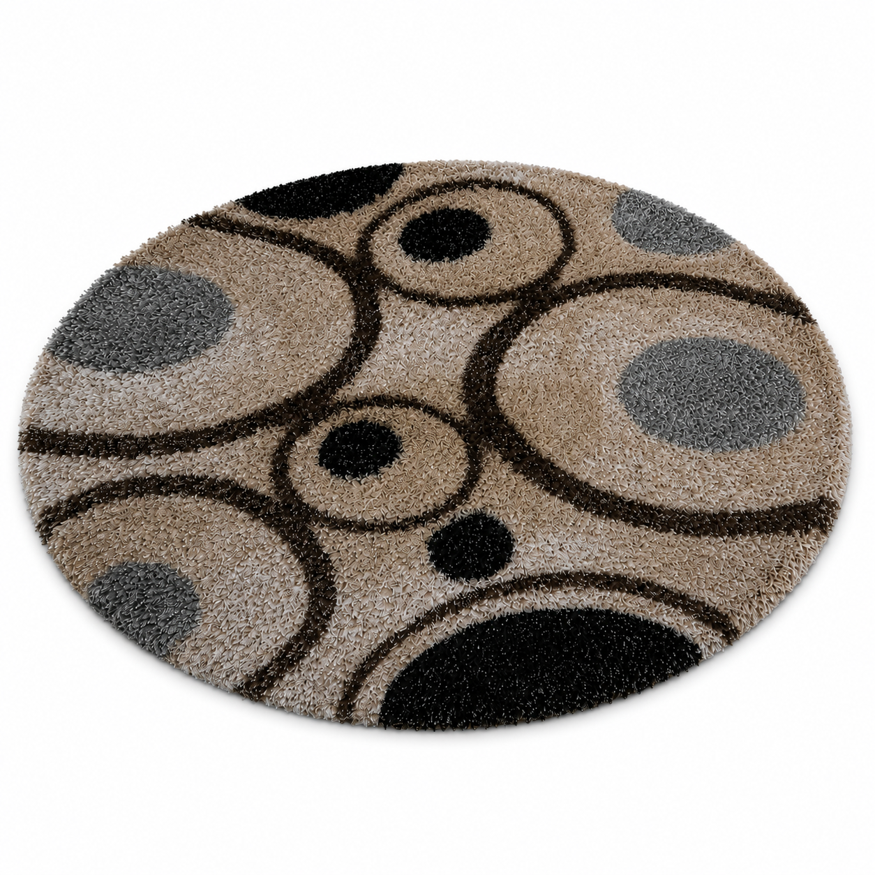 Harit Hand Tufted Shag Polyester Area Rug