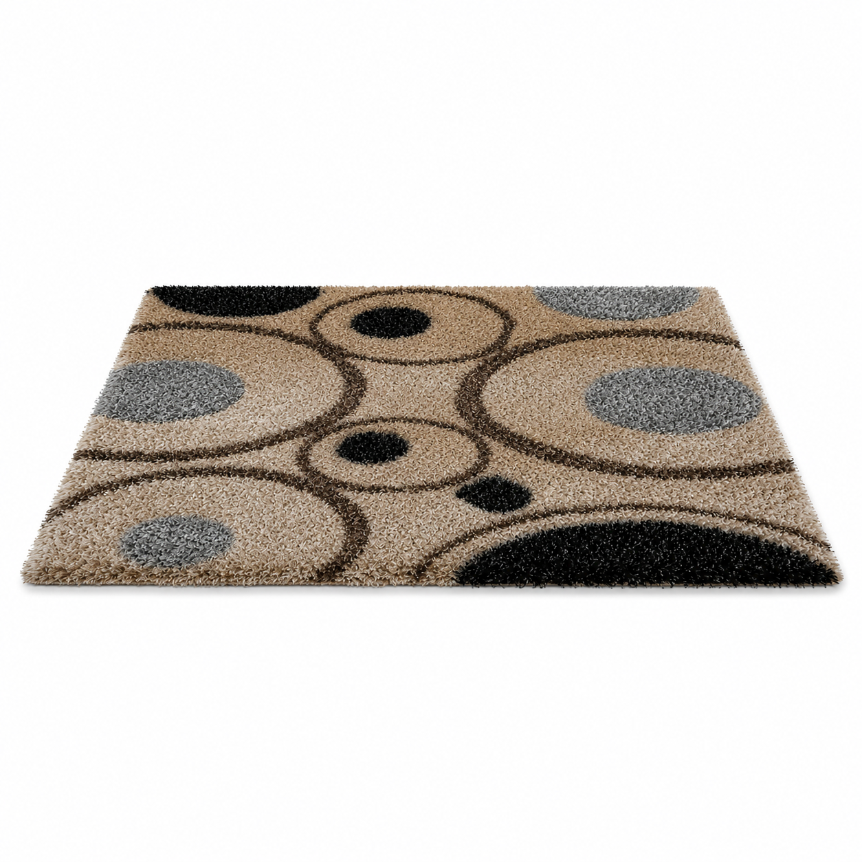 Harit Hand Tufted Shag Polyester Area Rug