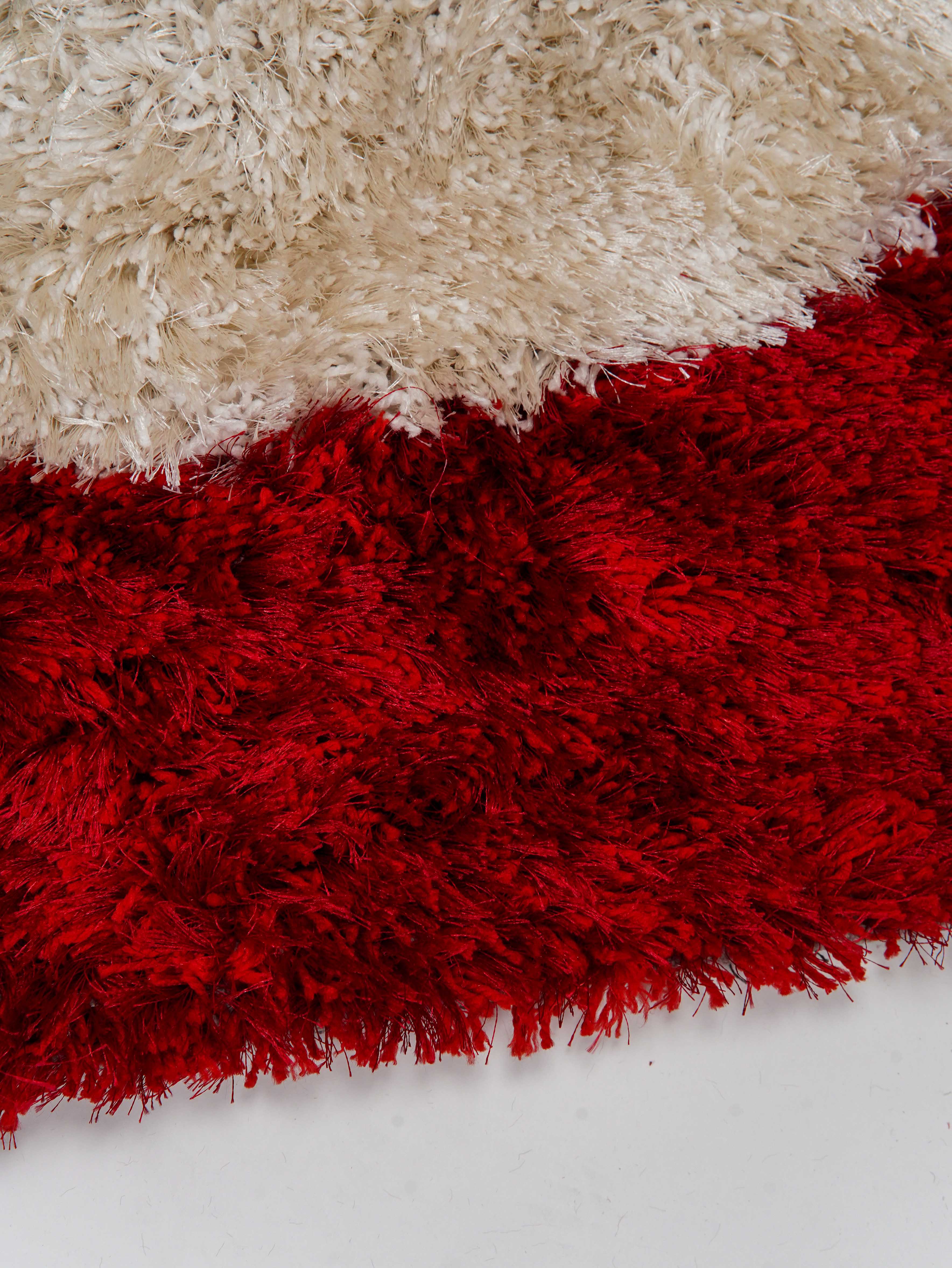 Swirl Hand Tufted Shag Polyester Rug