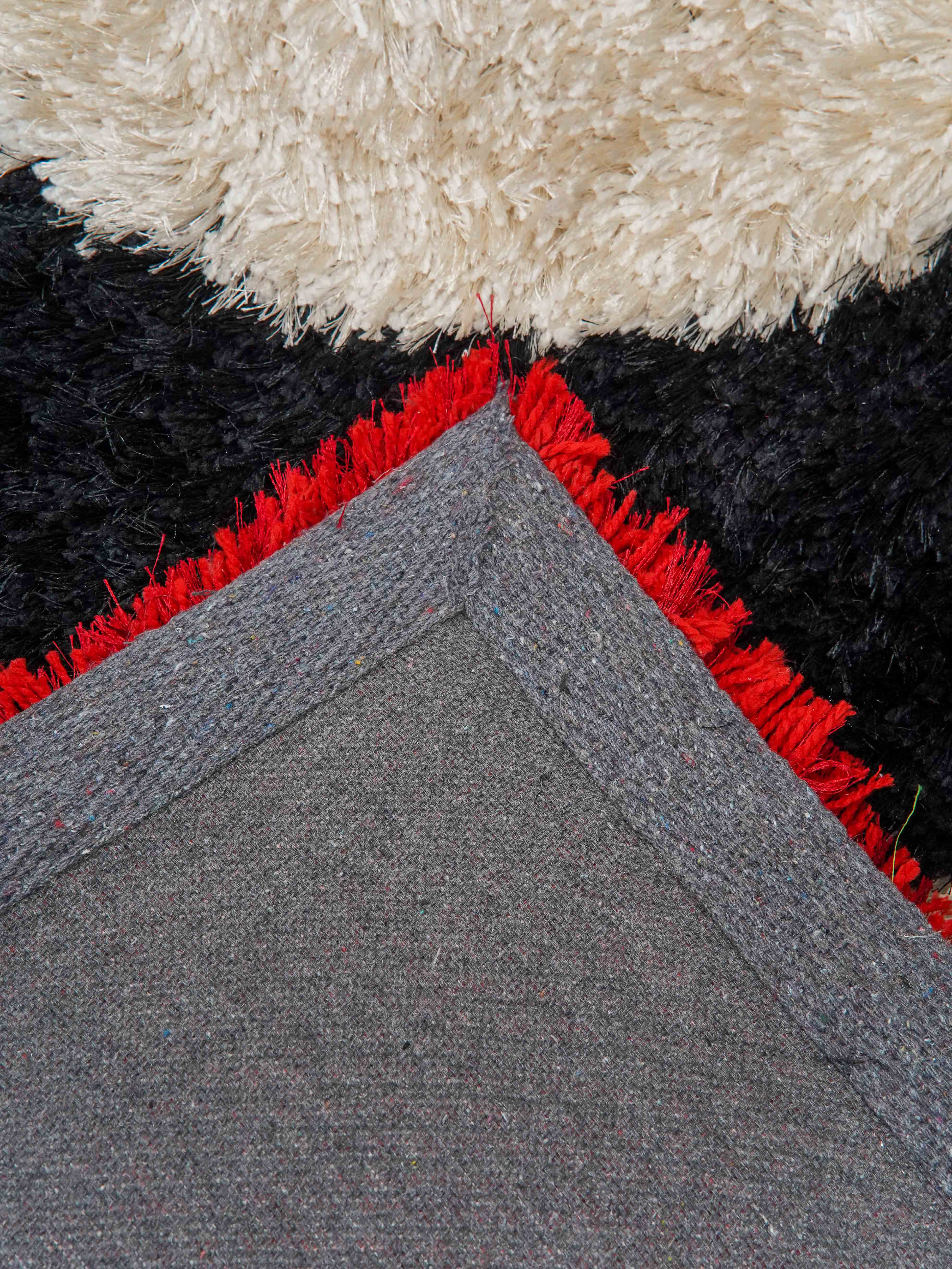 Swirl Hand Tufted Shag Polyester Rug