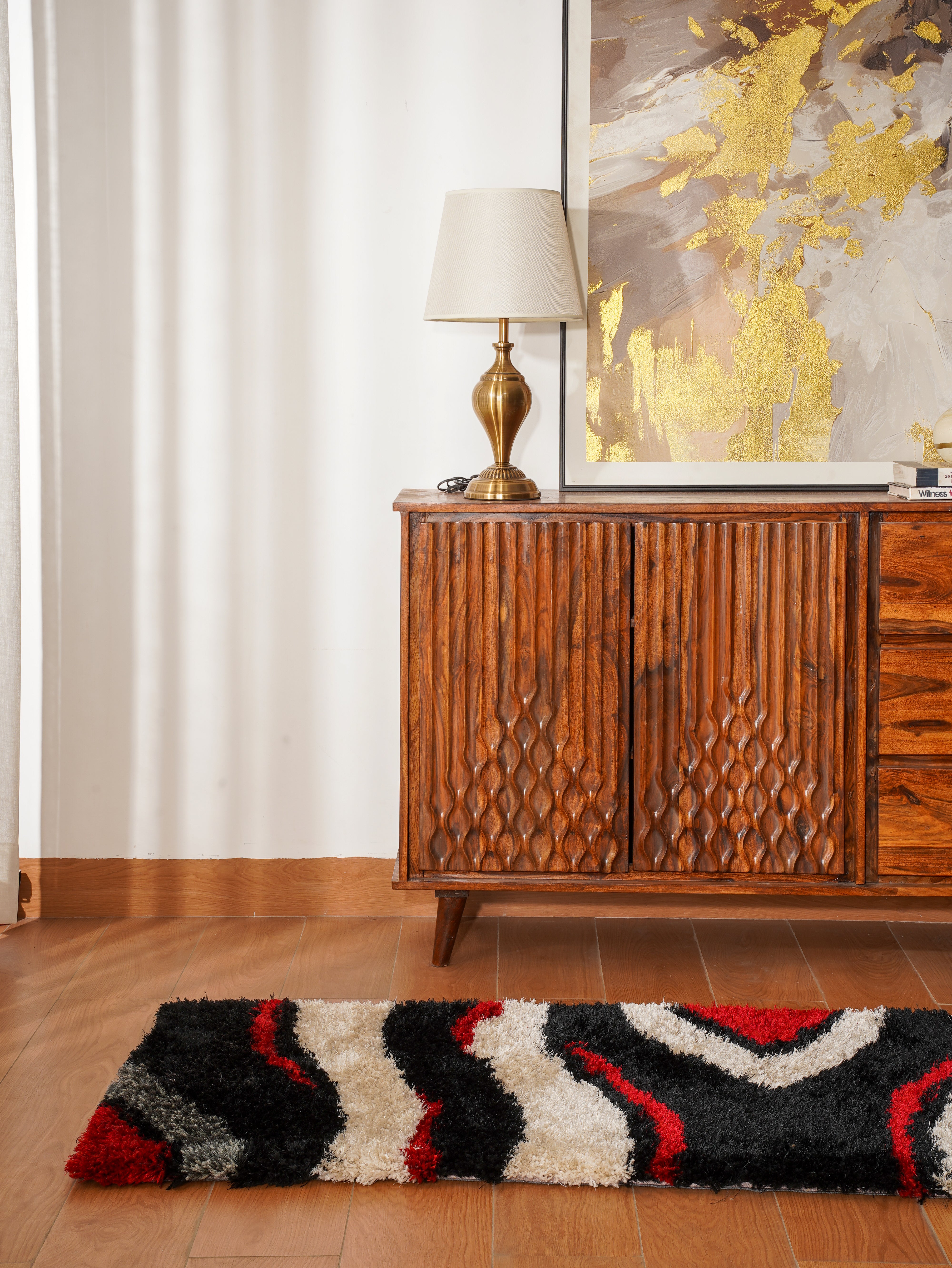 Moden Polyester Hand Tufted Shag Rug