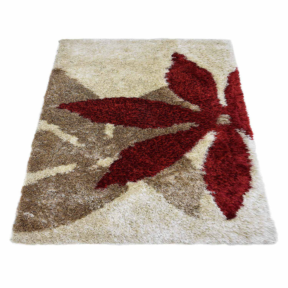Prabha Hand Tufted Shag Polyester Area Rug