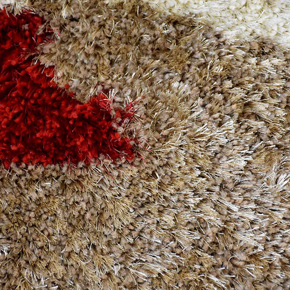 Prabha Hand Tufted Shag Polyester Area Rug