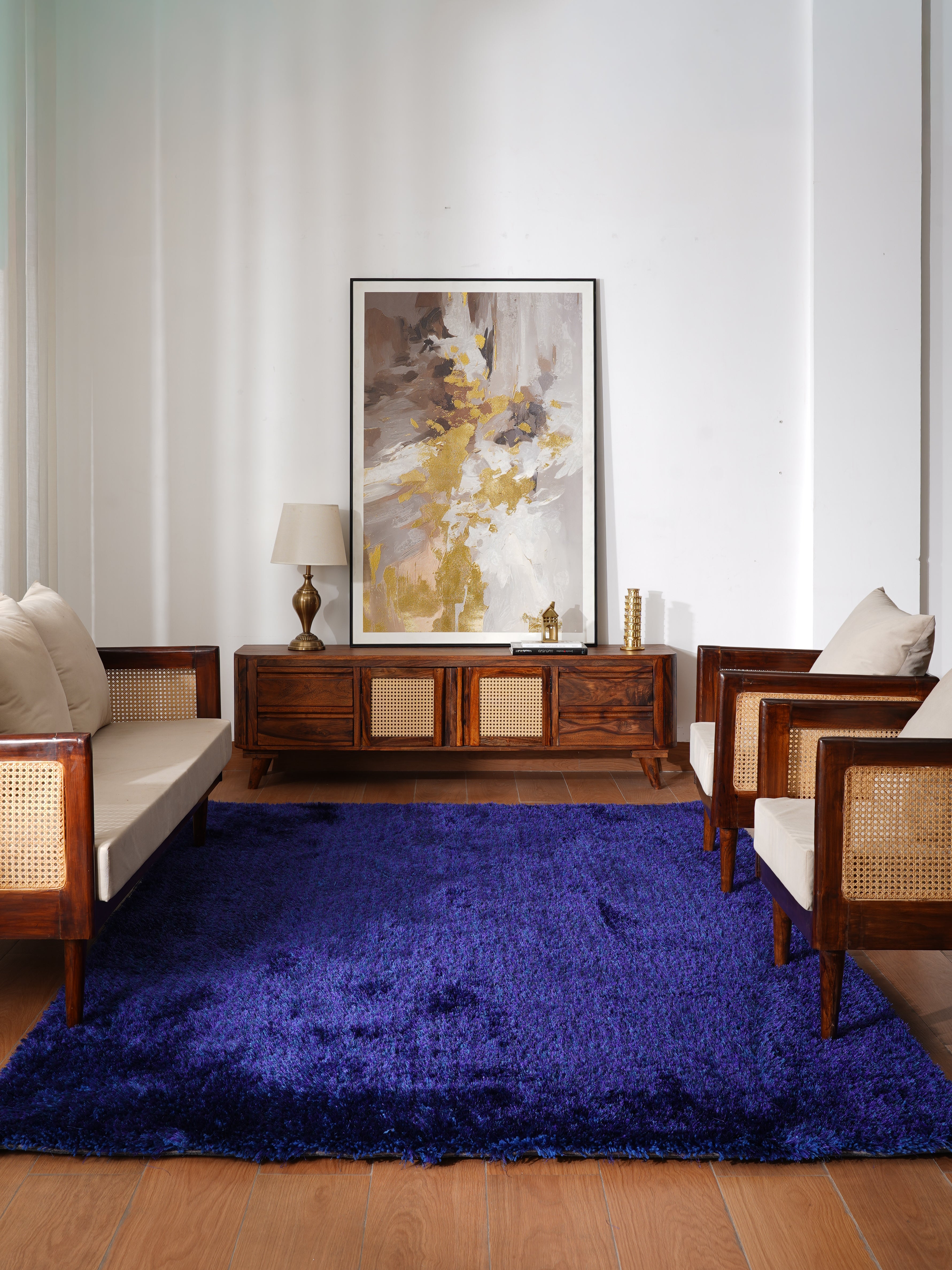 Aura Hand Tufted Shag Rug