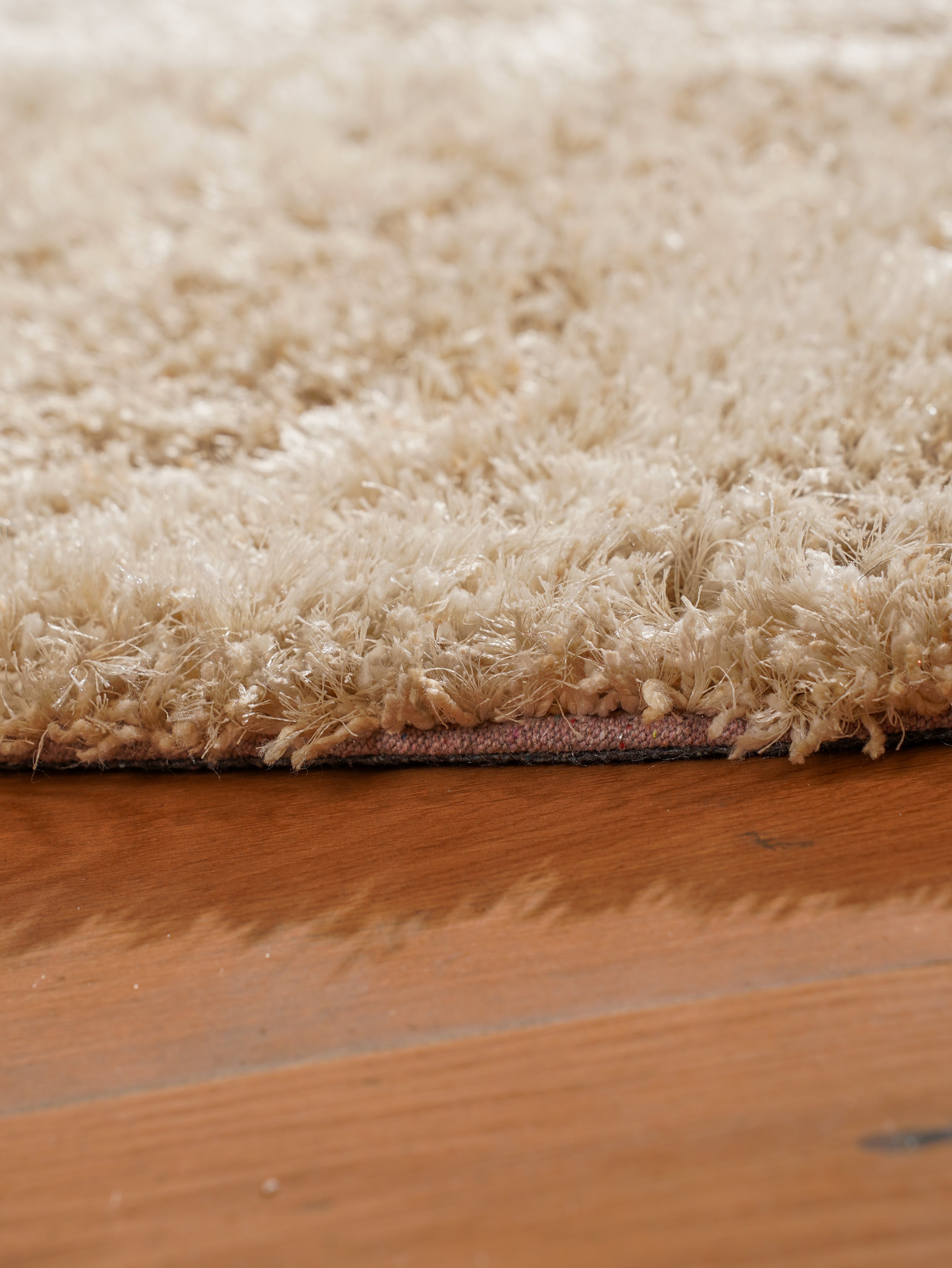 Ivory Hand Tufted Shag Rug