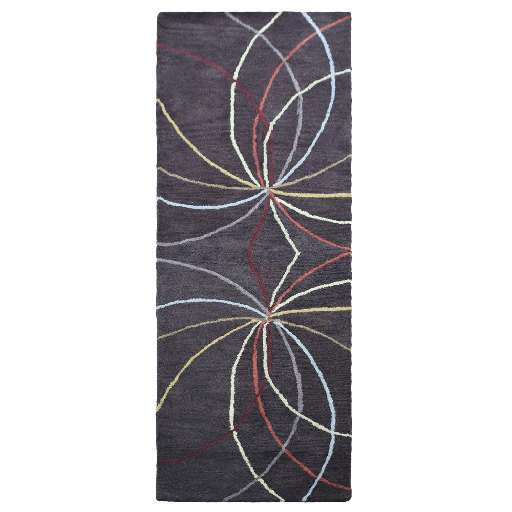 Jovin Hand Tufted Wool Brown Rug
