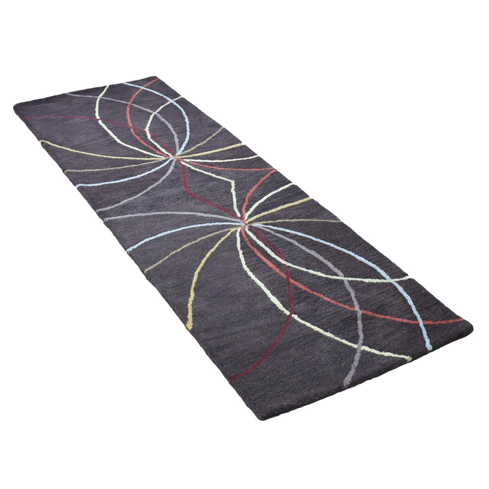 Jovin Hand Tufted Wool Brown Rug