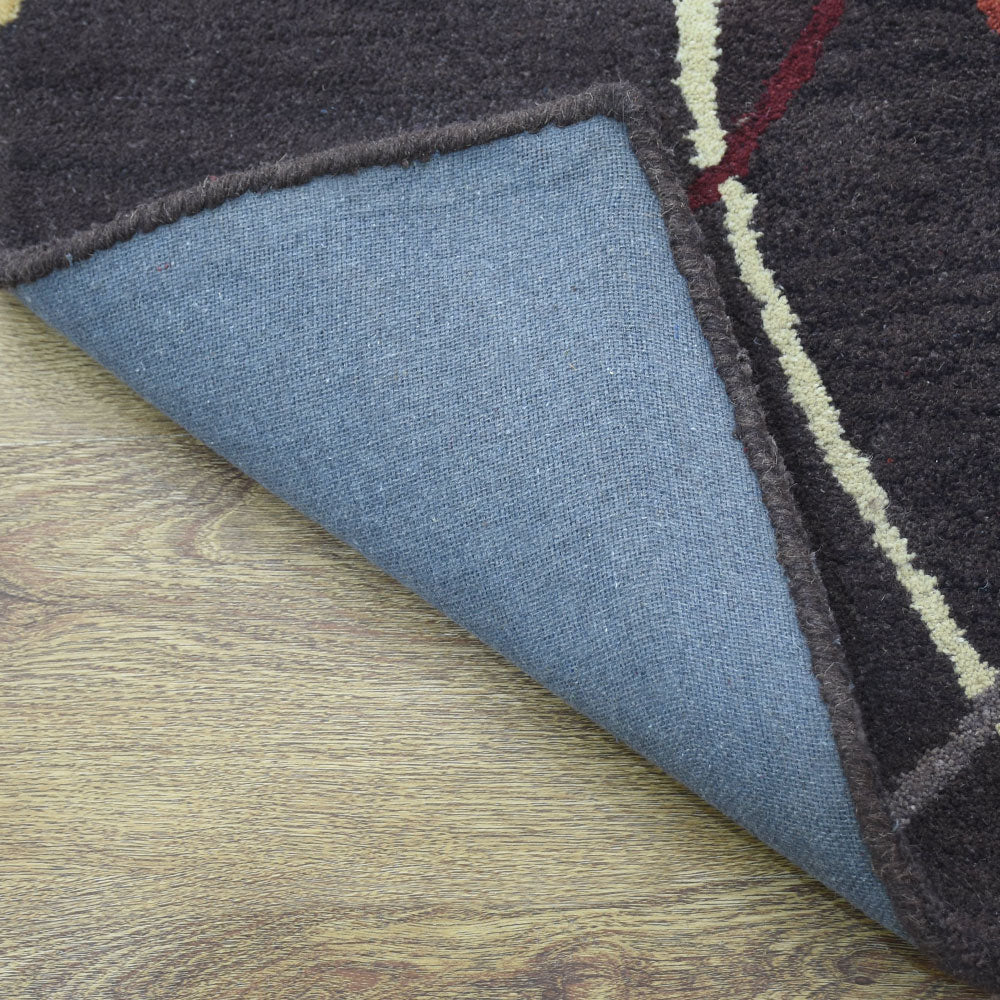 Jovin Hand Tufted Wool Brown Rug