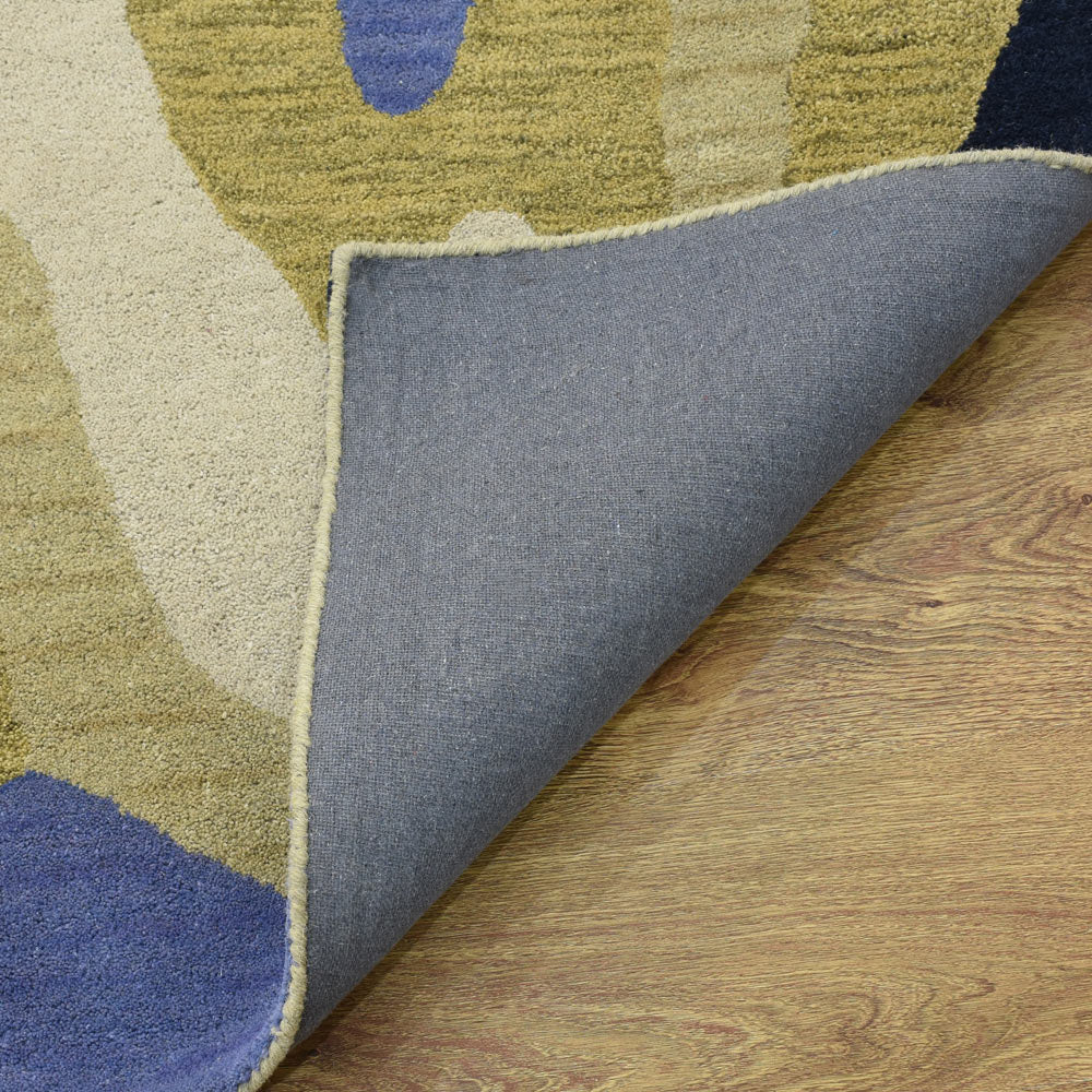 Indraneel Hand Tufted Abstract Wool Area Rug