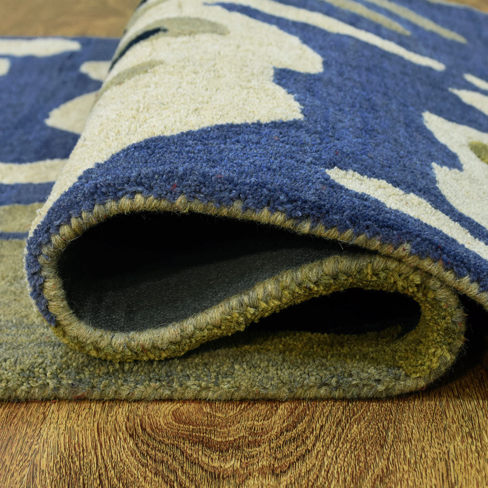 Indraneel Hand Tufted Abstract Wool Area Rug