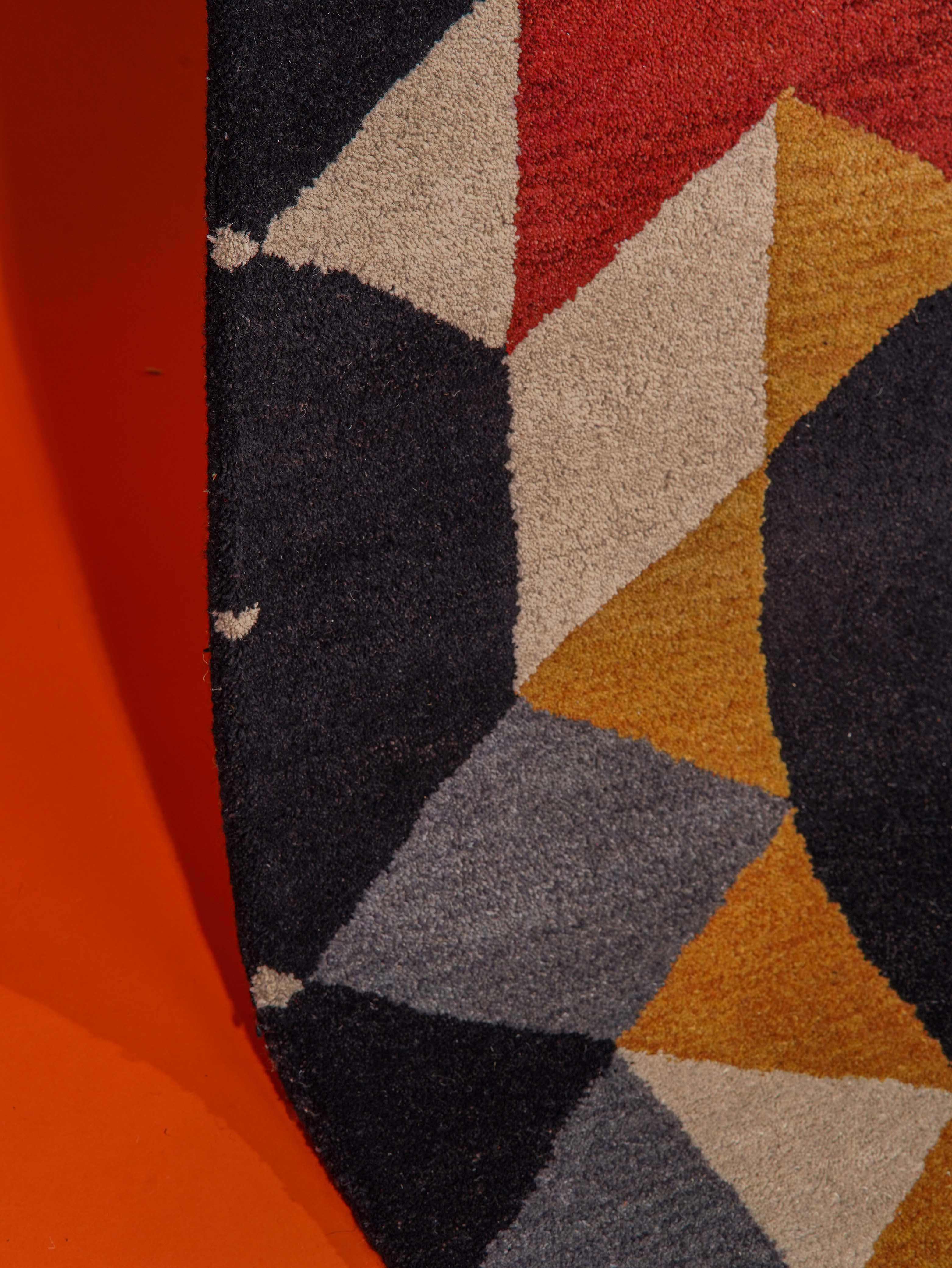 Vertex Geometric Hand Tufted Wool Rug