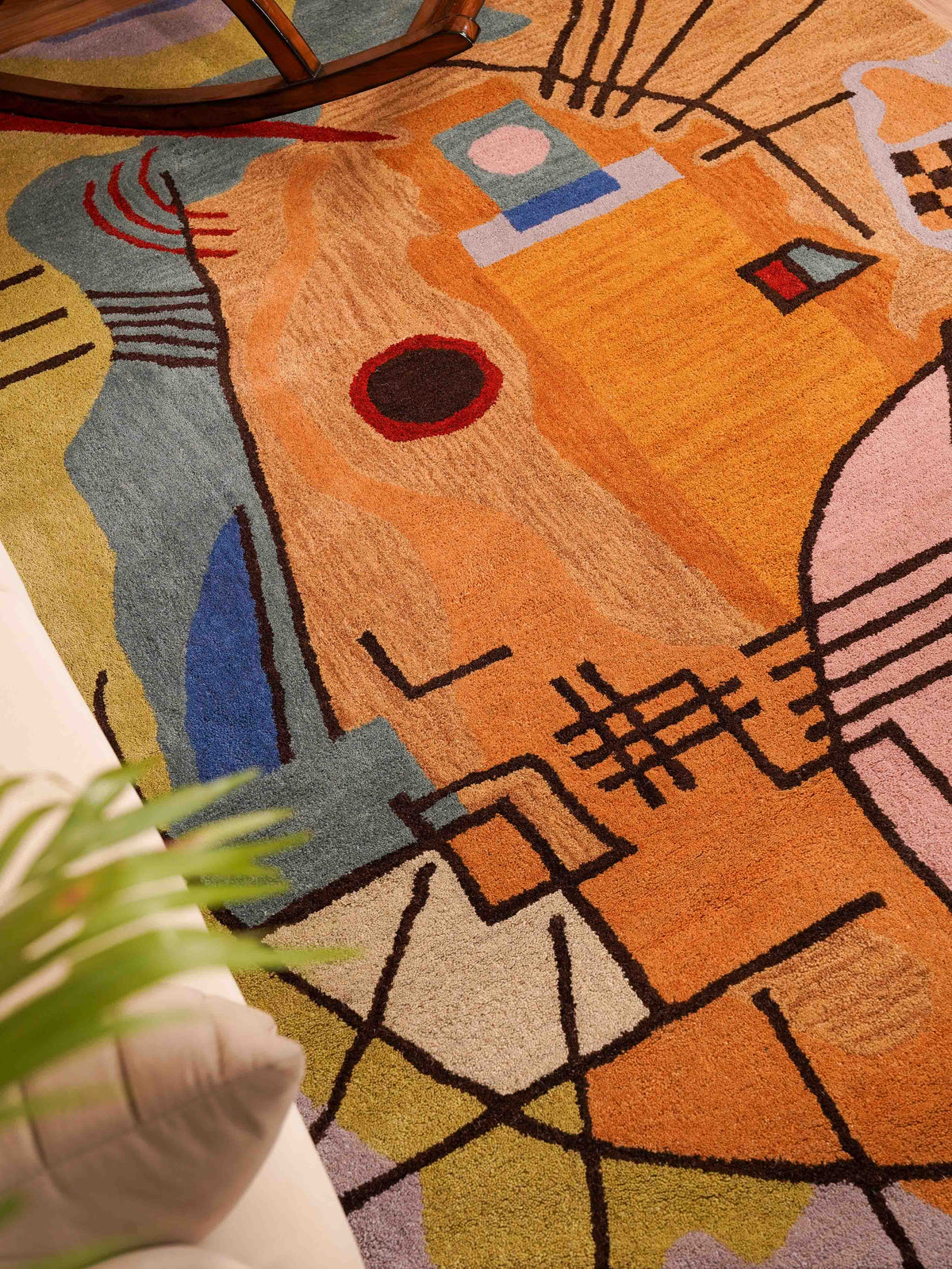 Yatra Hand Tufted Wool Area Rug