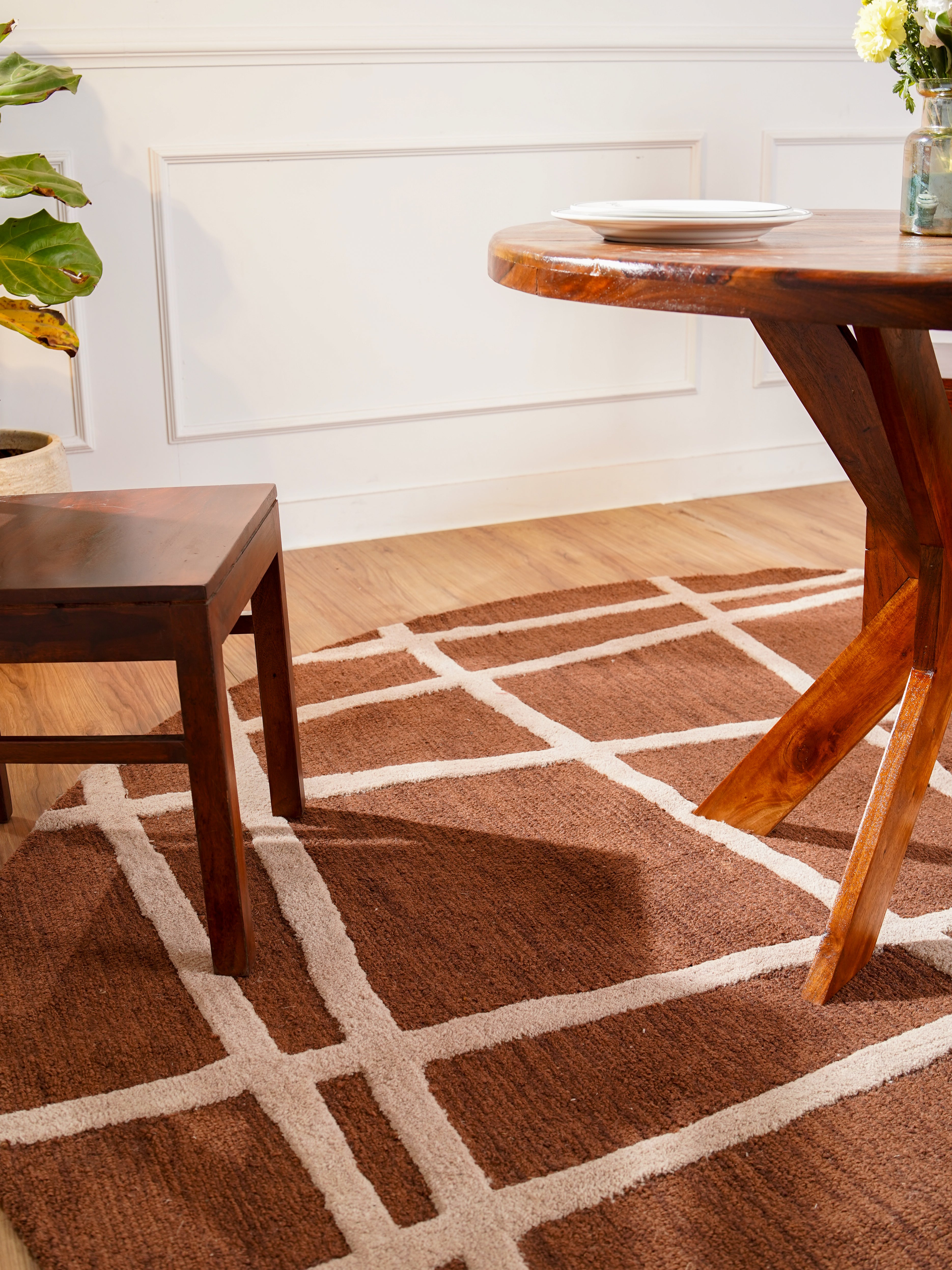 Interlace Hand Tufted Wool Rug