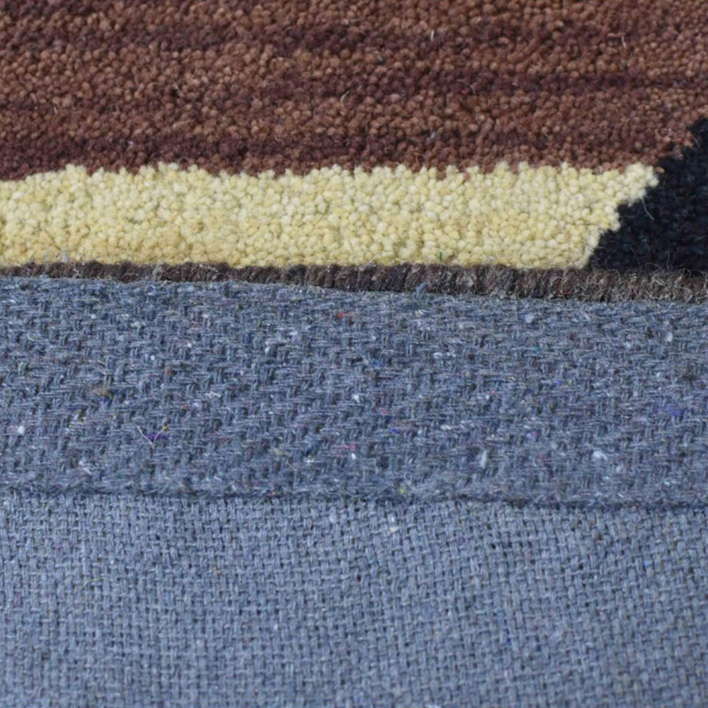 Hand Tufted Wool Area Rug Contemporary Multicolor