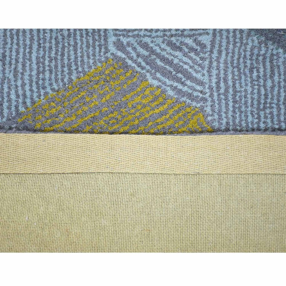 Hand Tufted Wool Area Rug Contemporary Multicolor