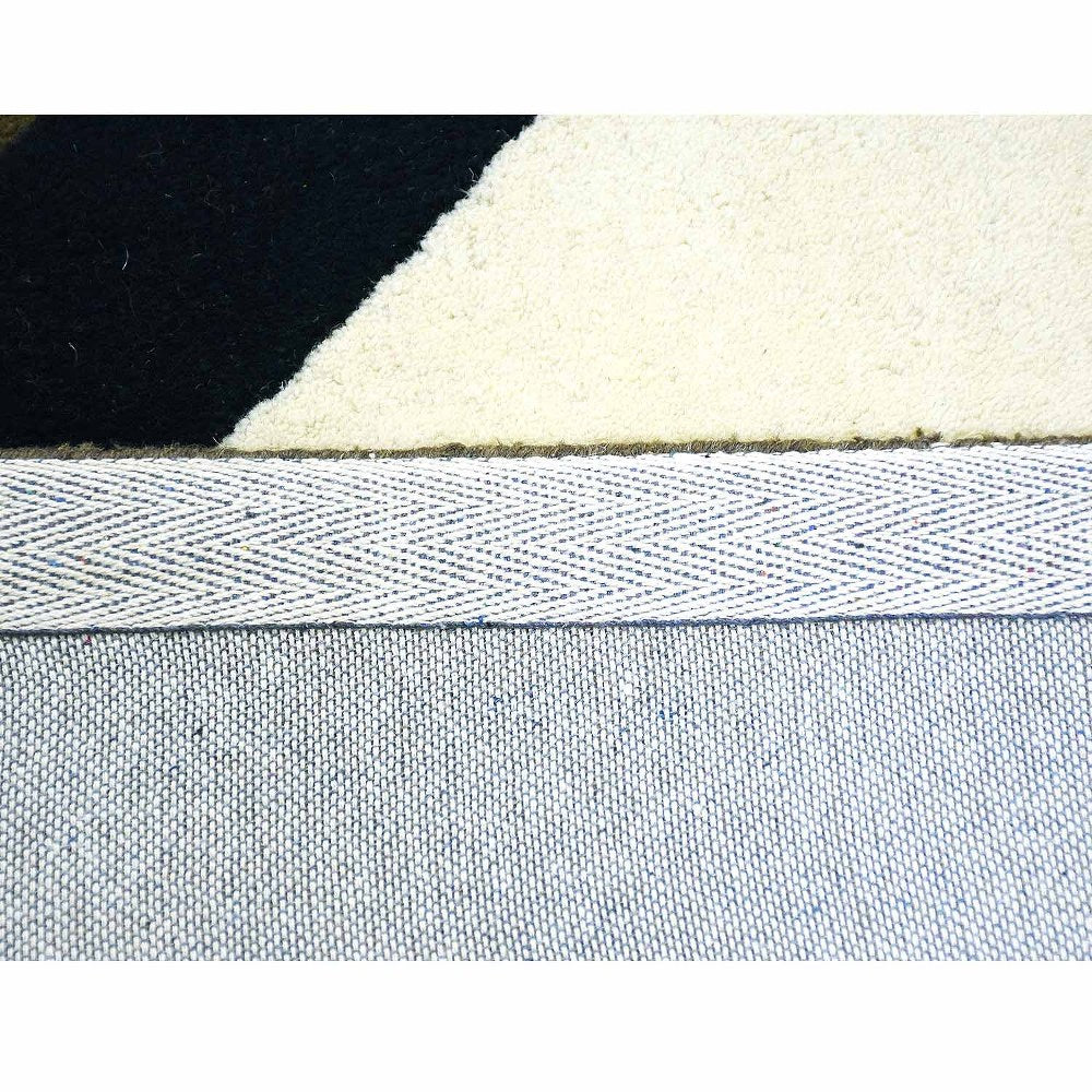 Hand Tufted Wool Area Rug Contemporary Multicolor
