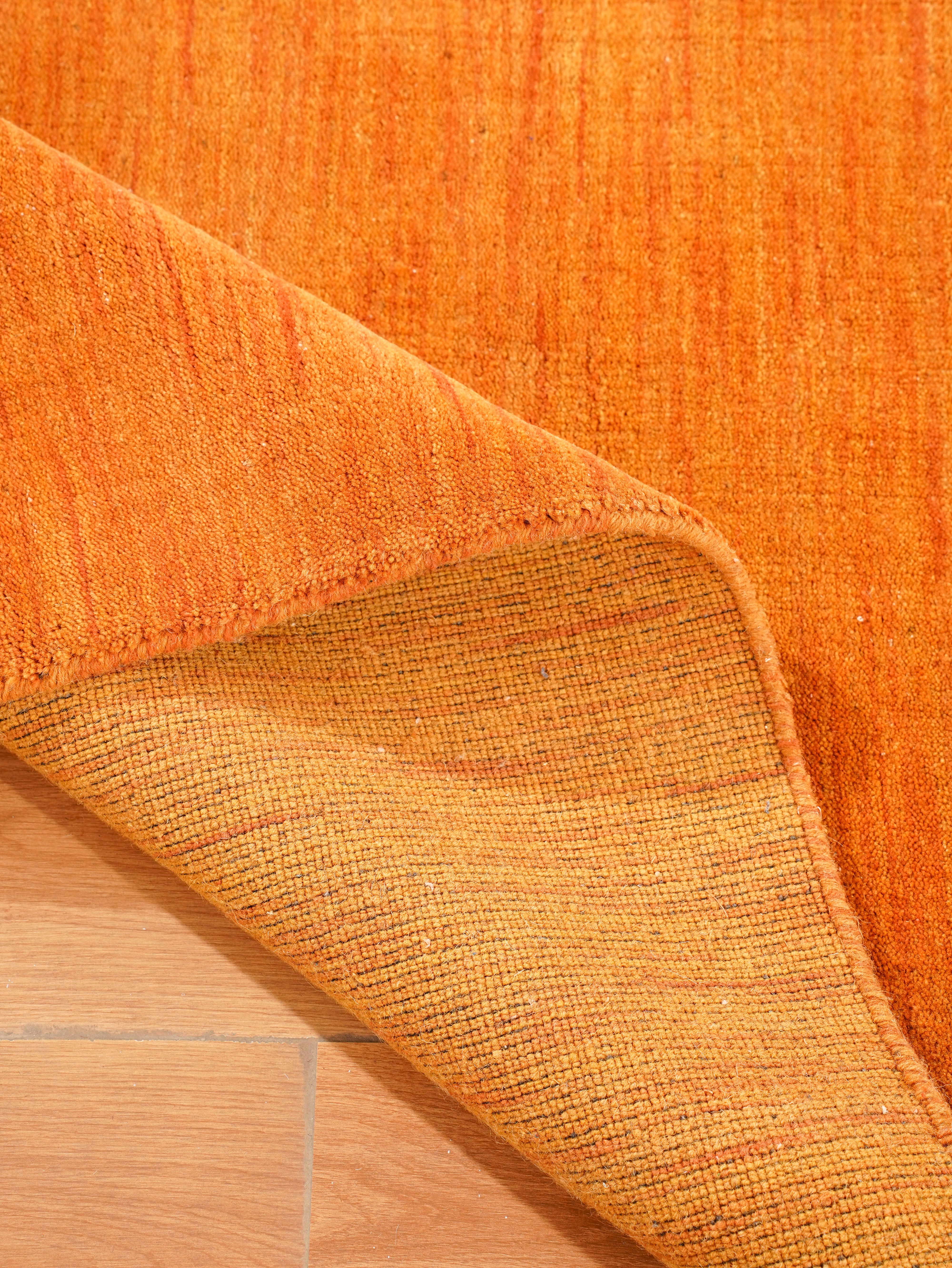 Solid Hand Knotted Wool Rug