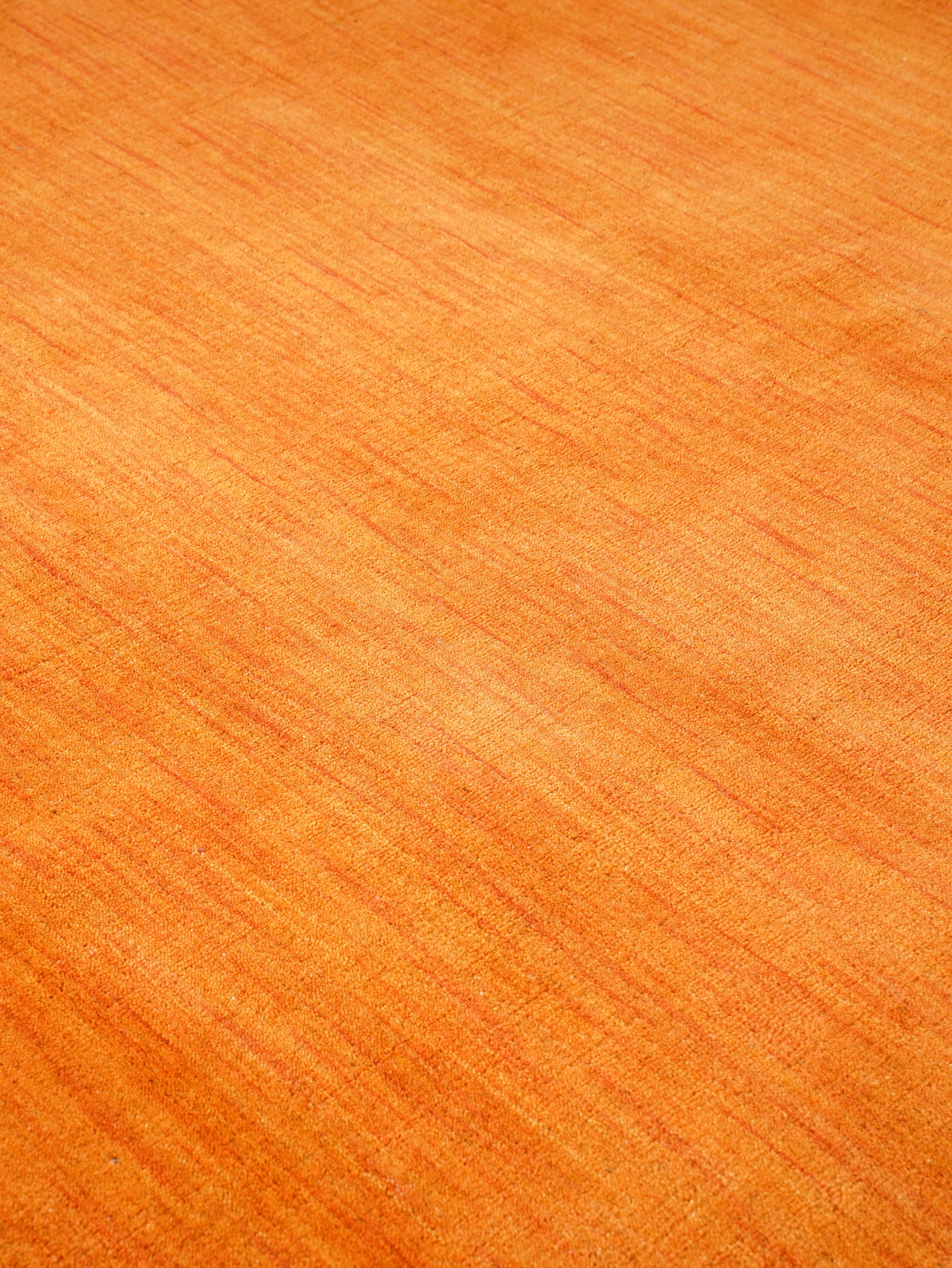 Solid Hand Knotted Wool Rug