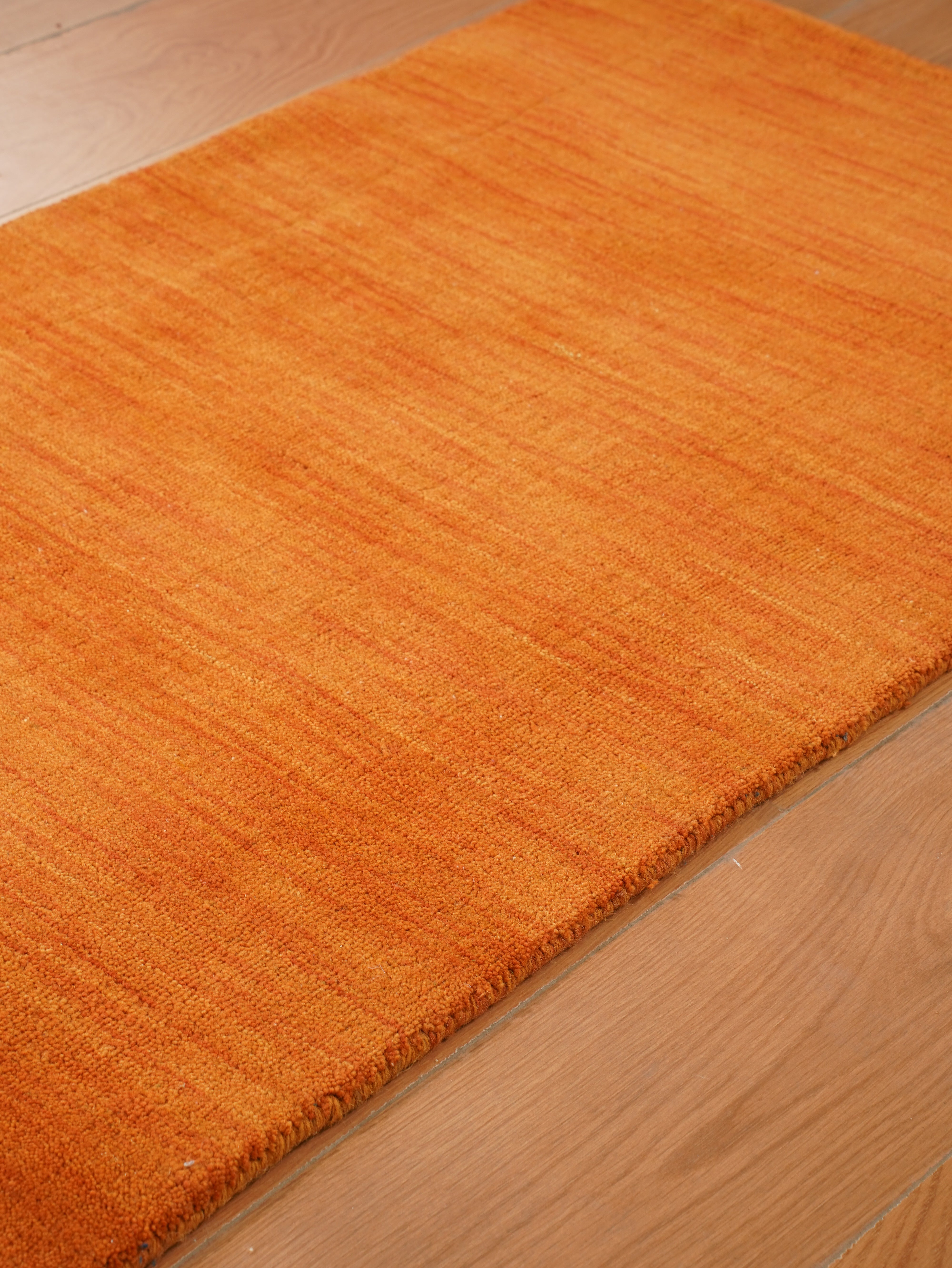 Solid Hand Knotted Wool Rug