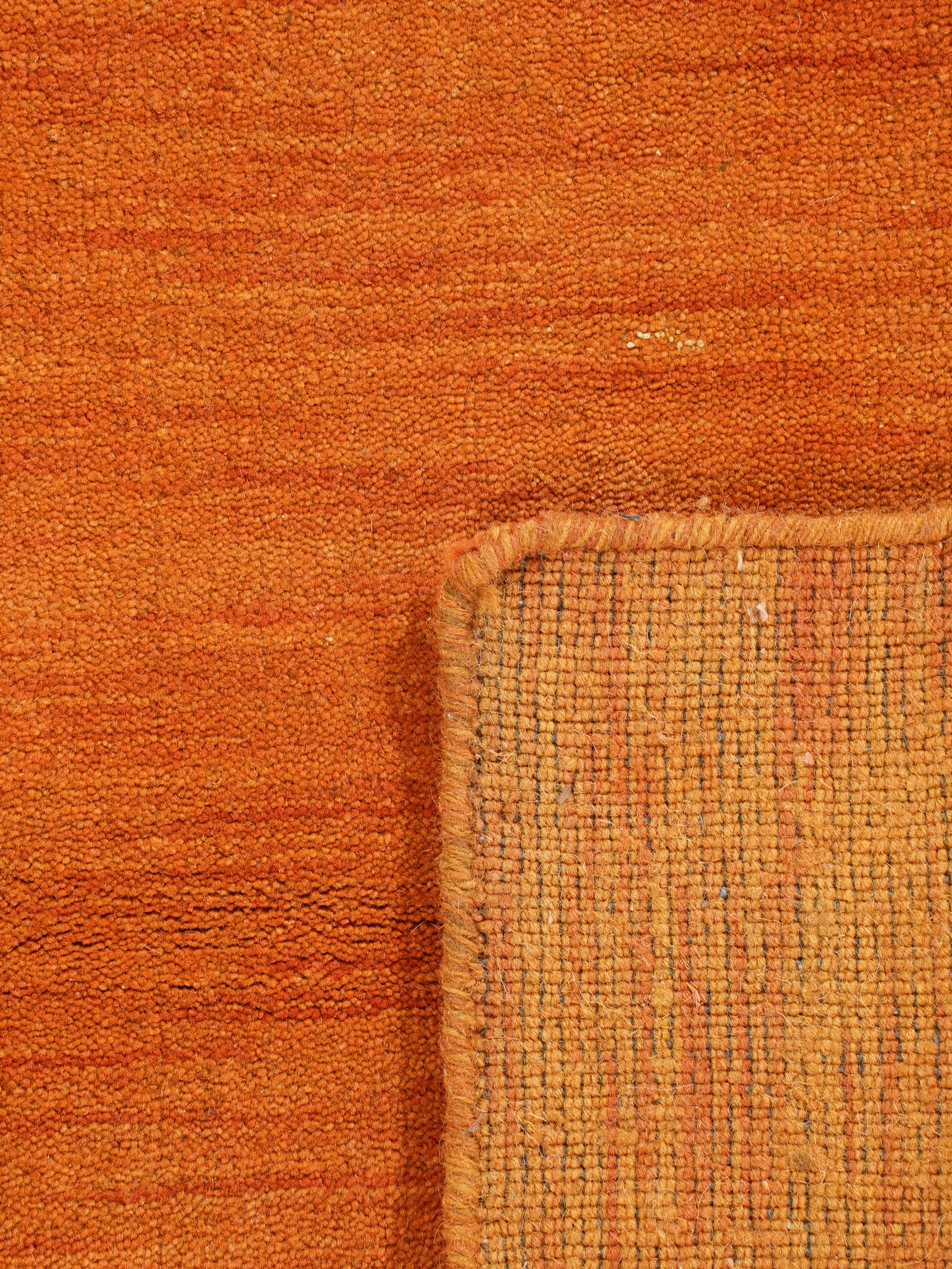 Solid Hand Knotted Wool Rug