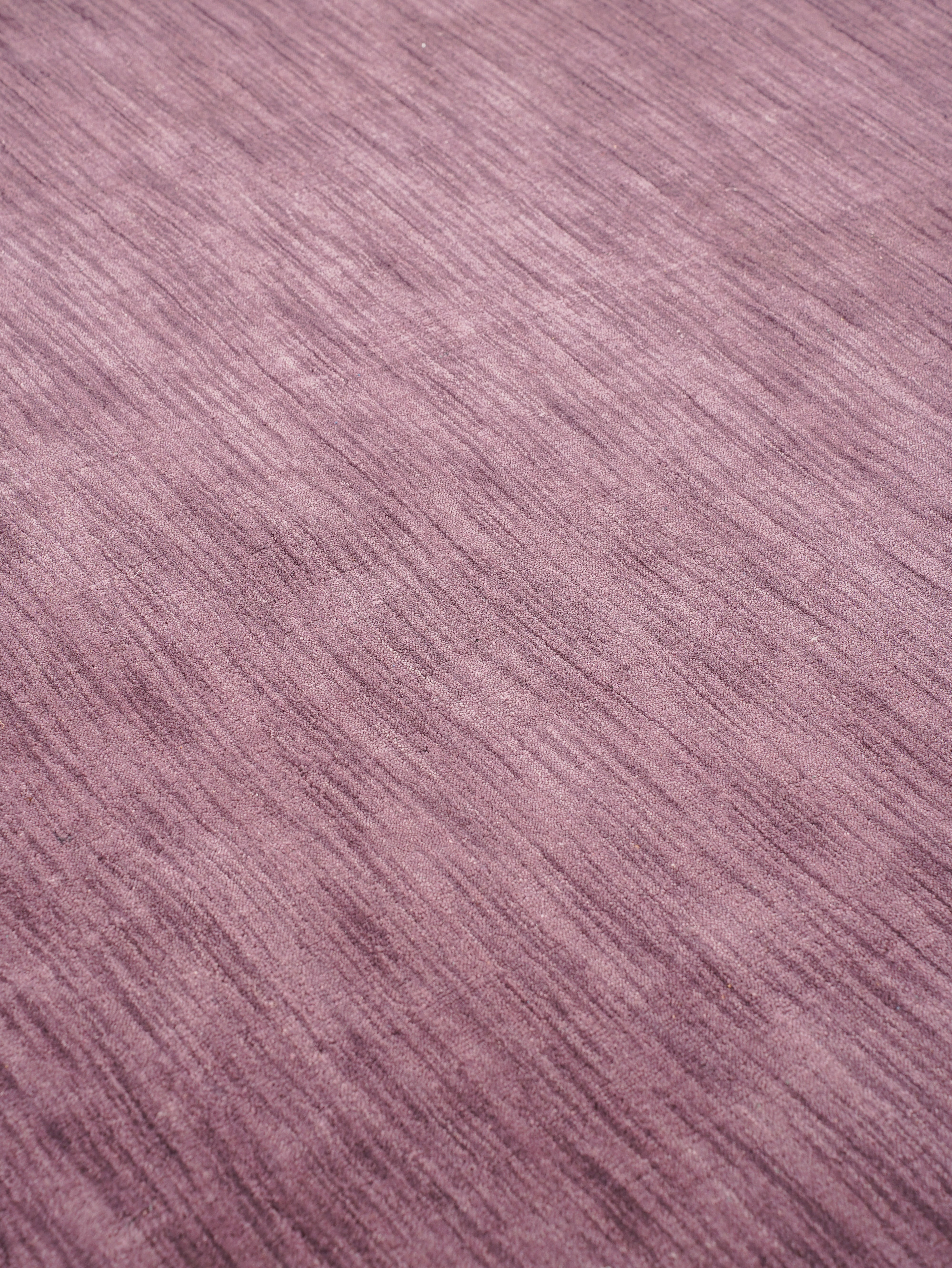 Solid Hand Knotted Wool Rug