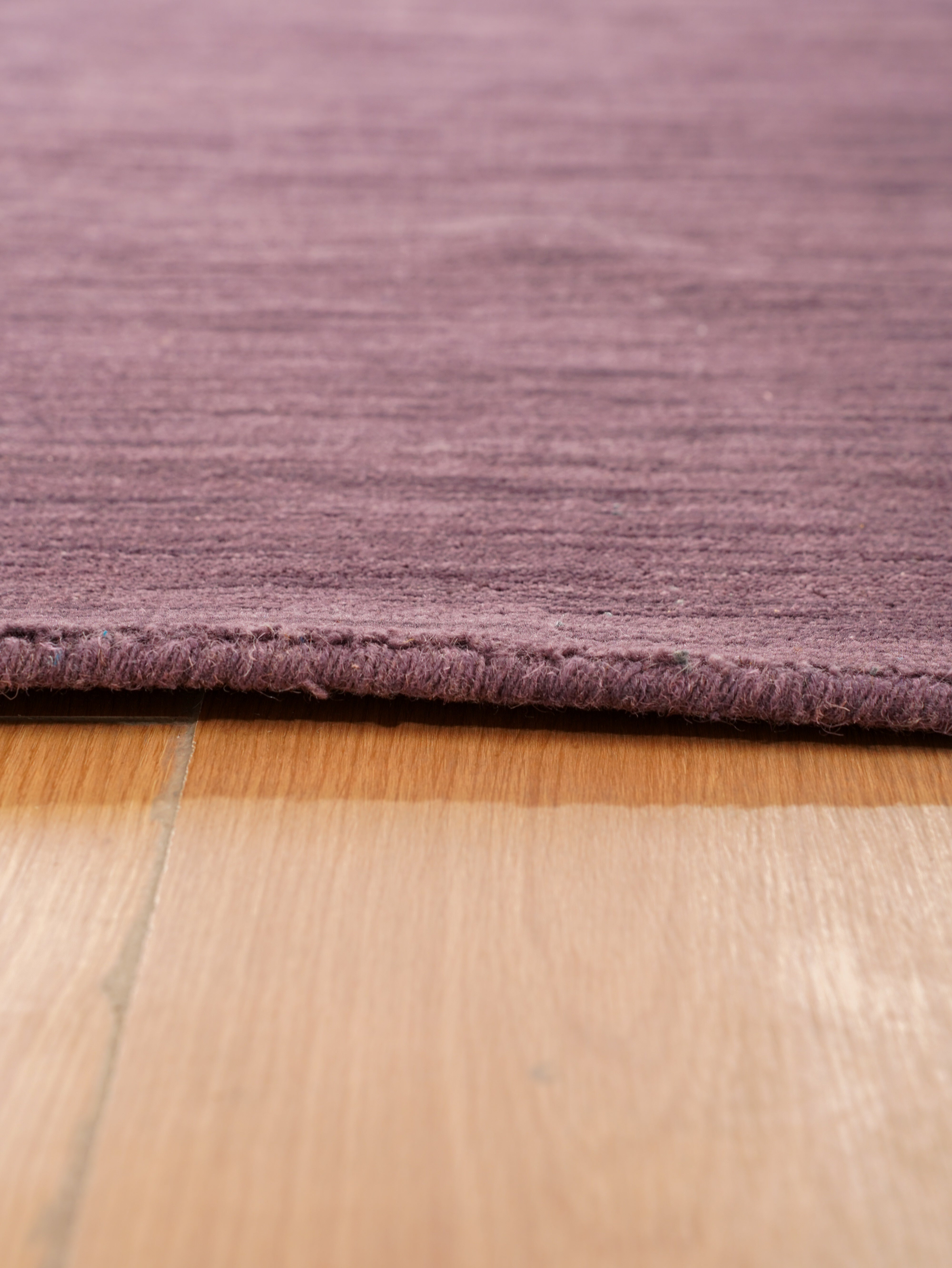 Solid Hand Knotted Wool Rug