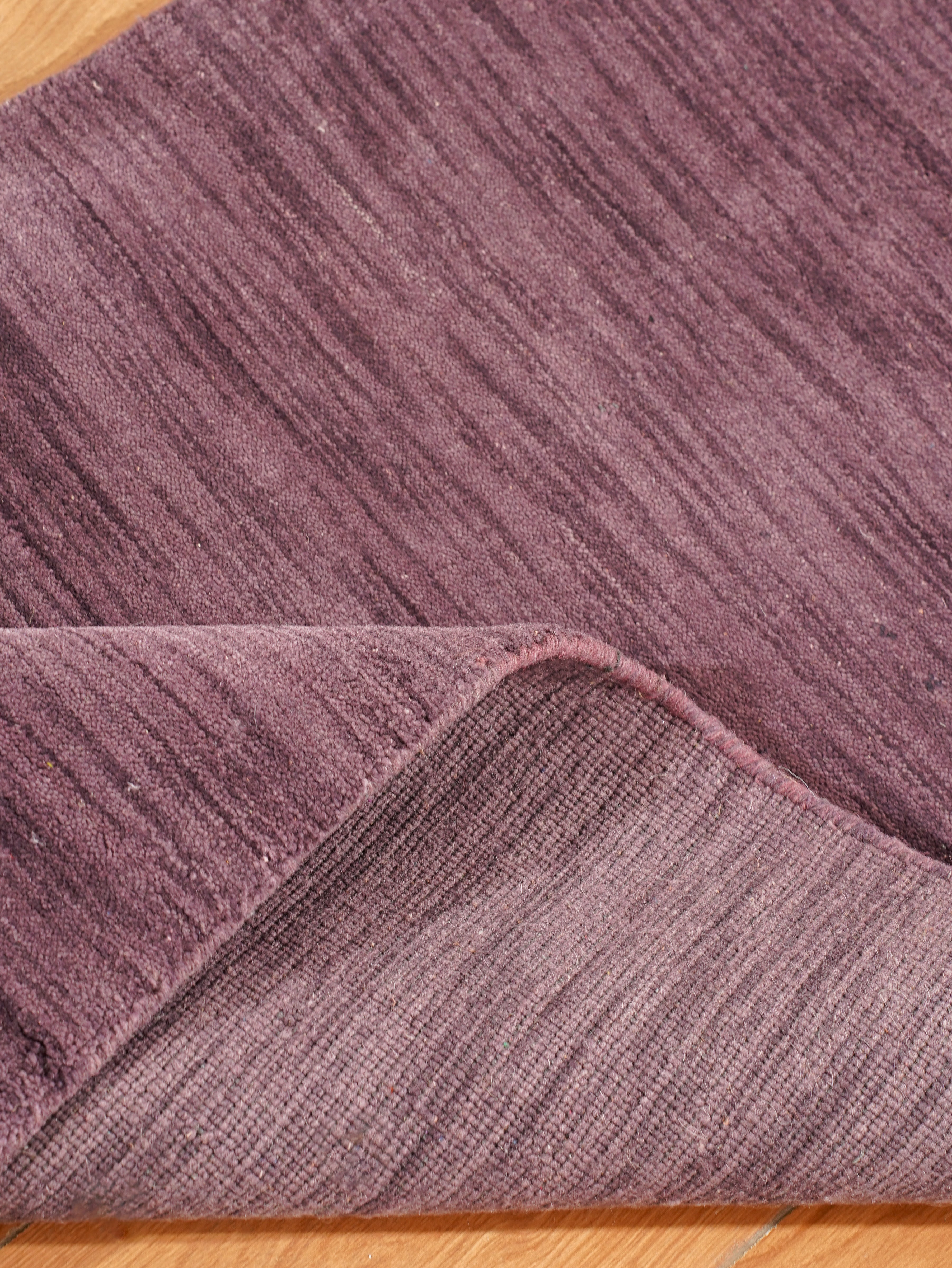 Solid Hand Knotted Wool Rug