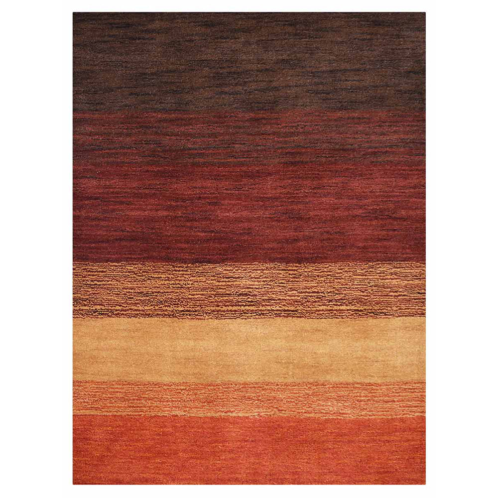 Hand Knotted Loom Wool Area Rug Contemporary Multicolor