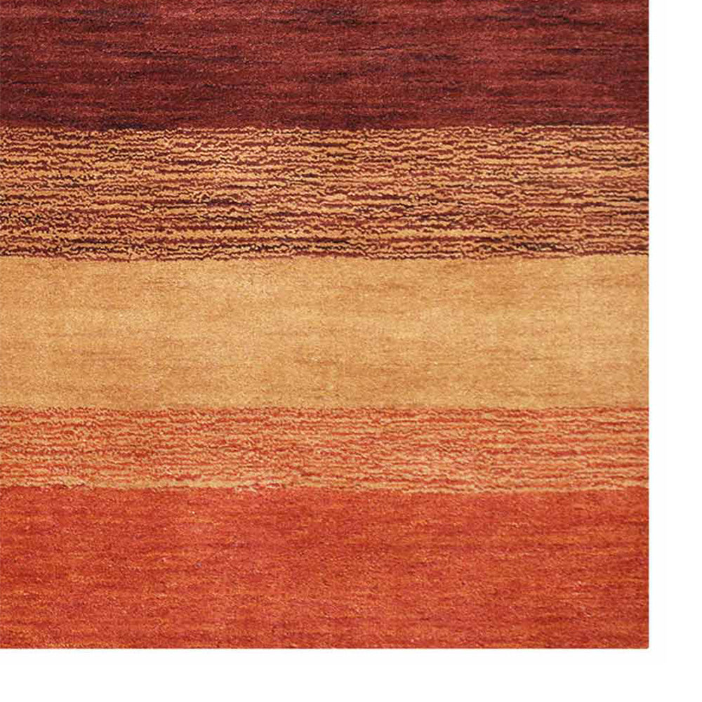 Hand Knotted Loom Wool Area Rug Contemporary Multicolor