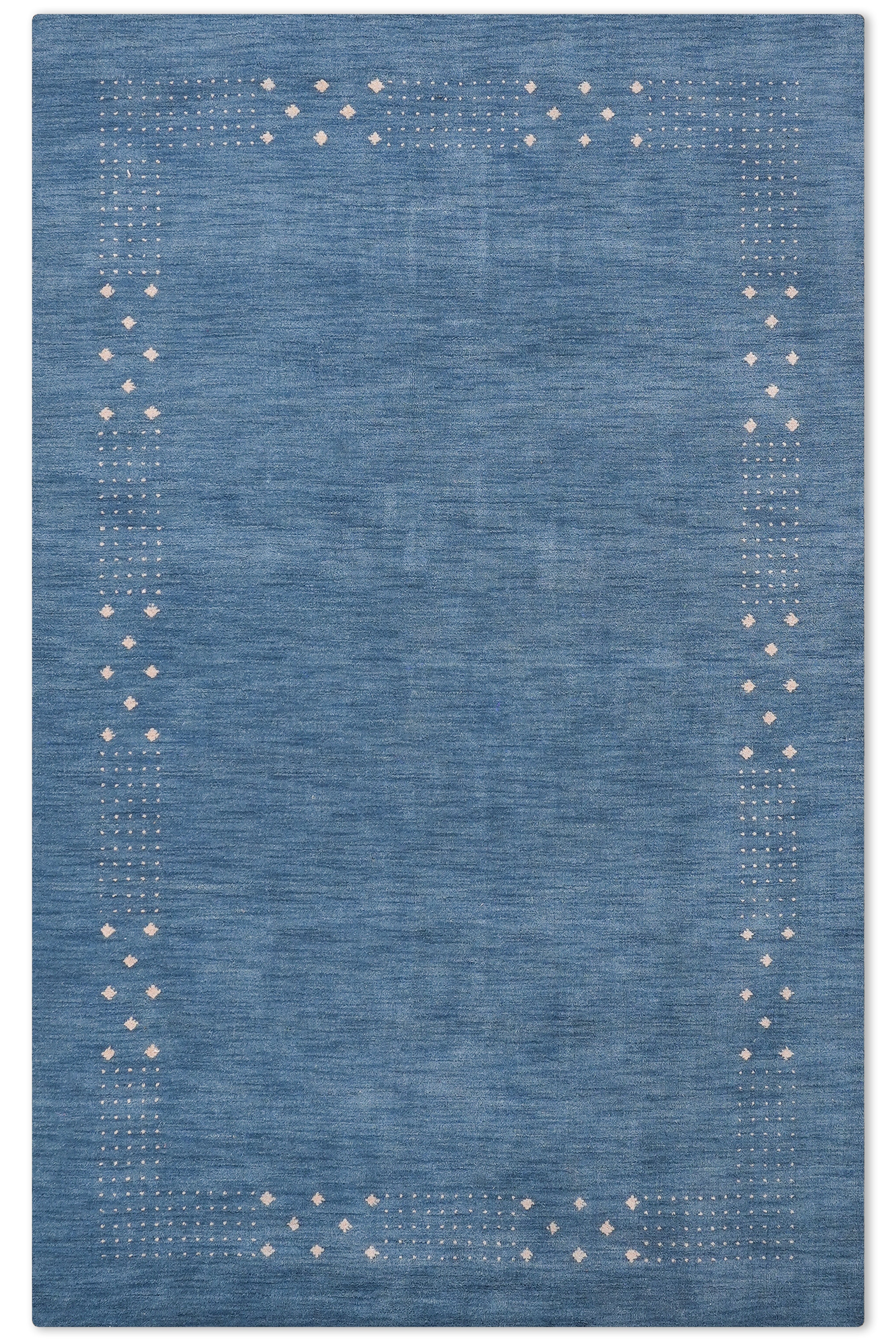 Teal Hand Knotted Wool Rug