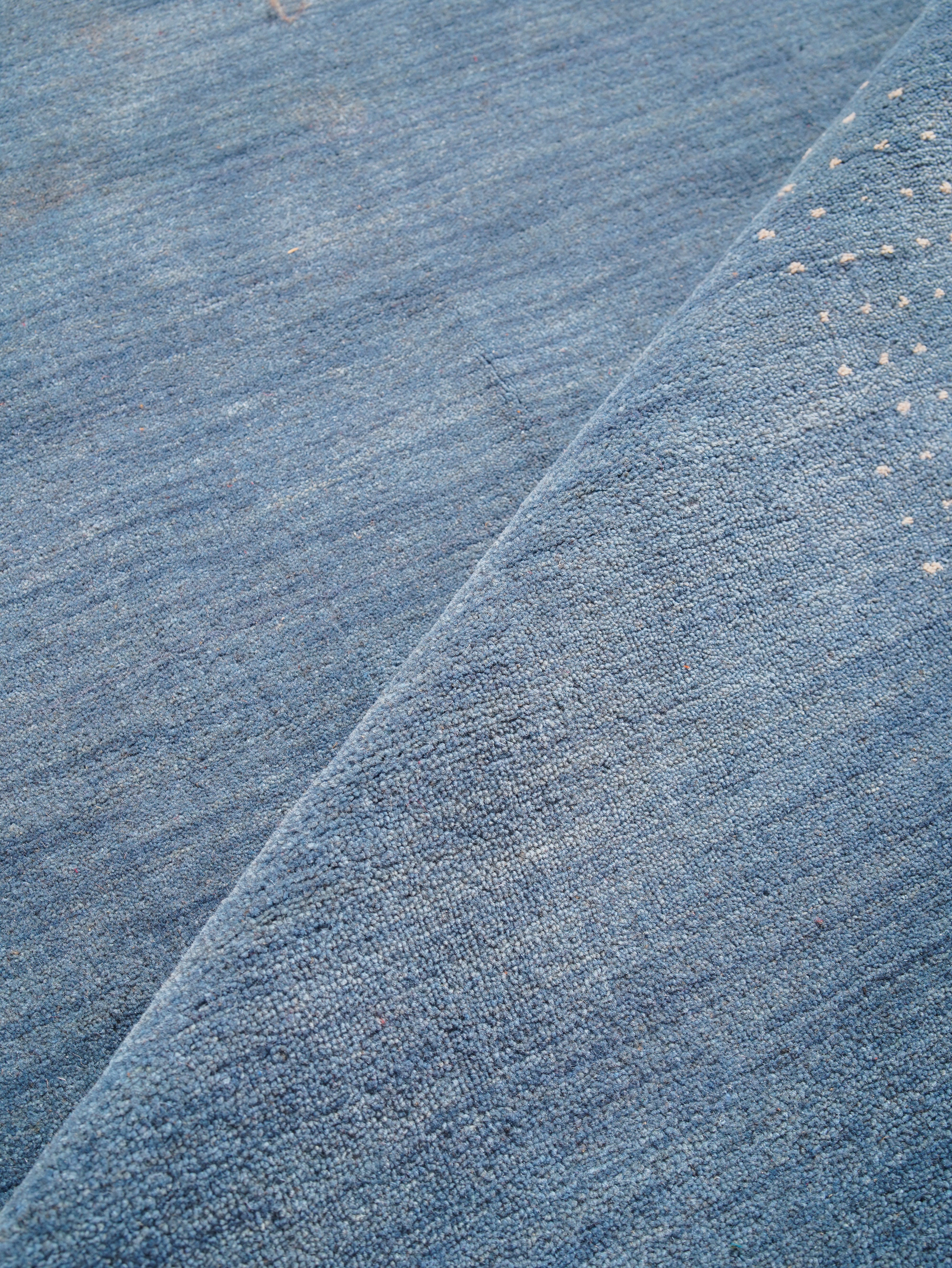 Teal Hand Knotted Wool Rug