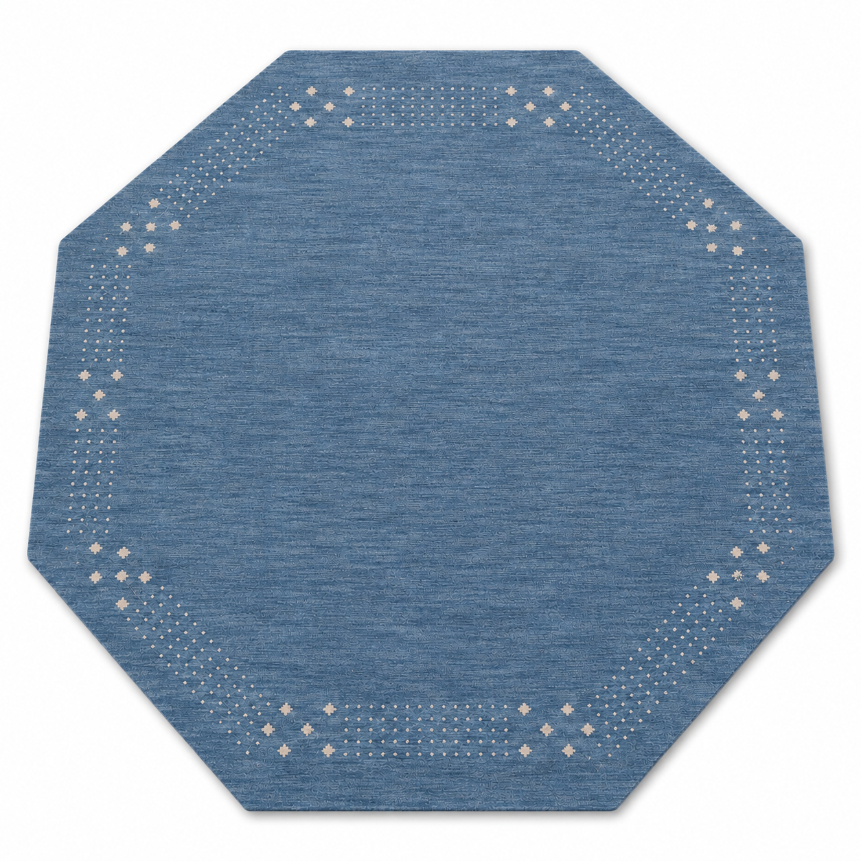 Teal Hand Knotted Wool Rug