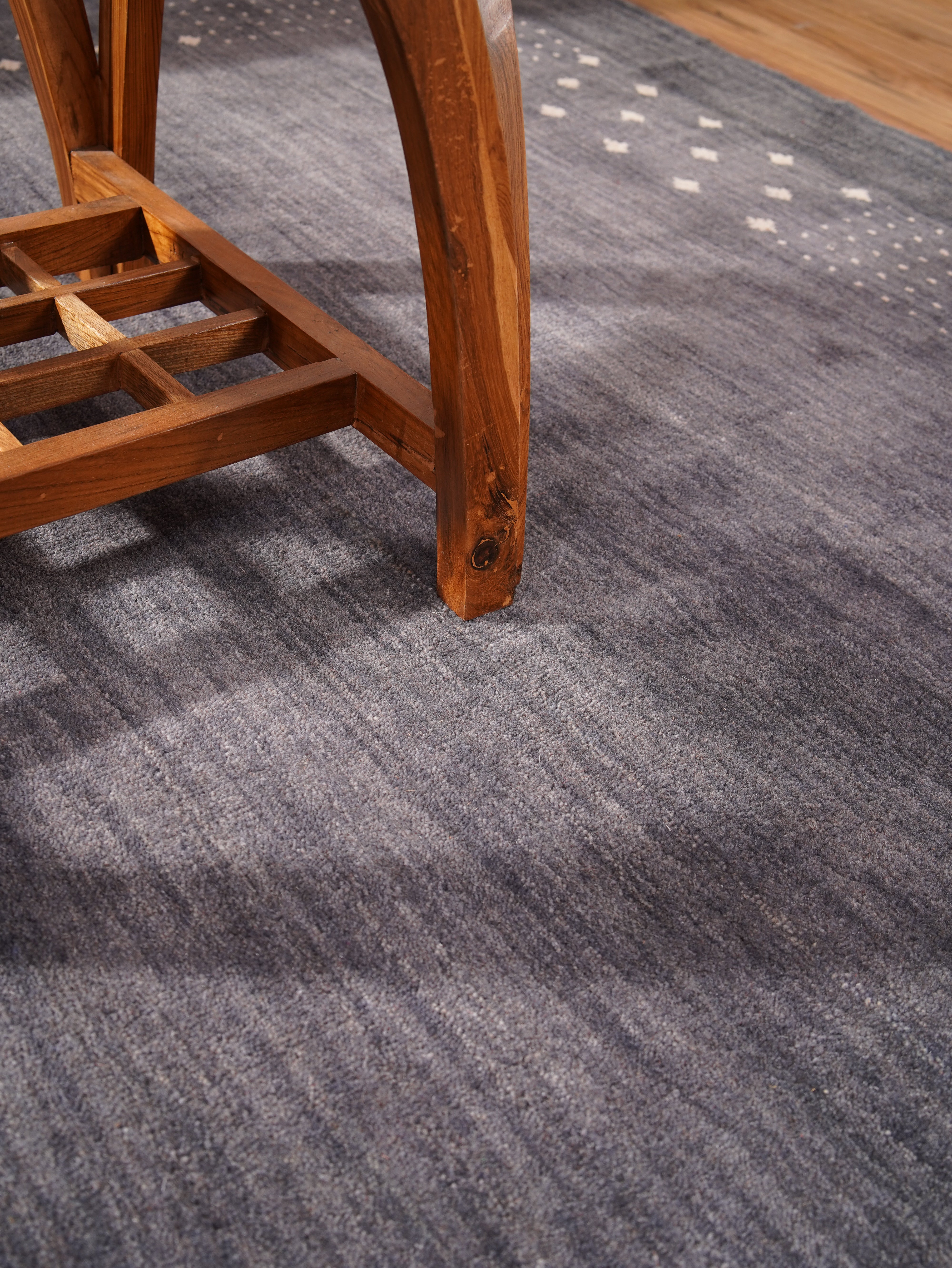 Teal Hand Knotted Wool Rug