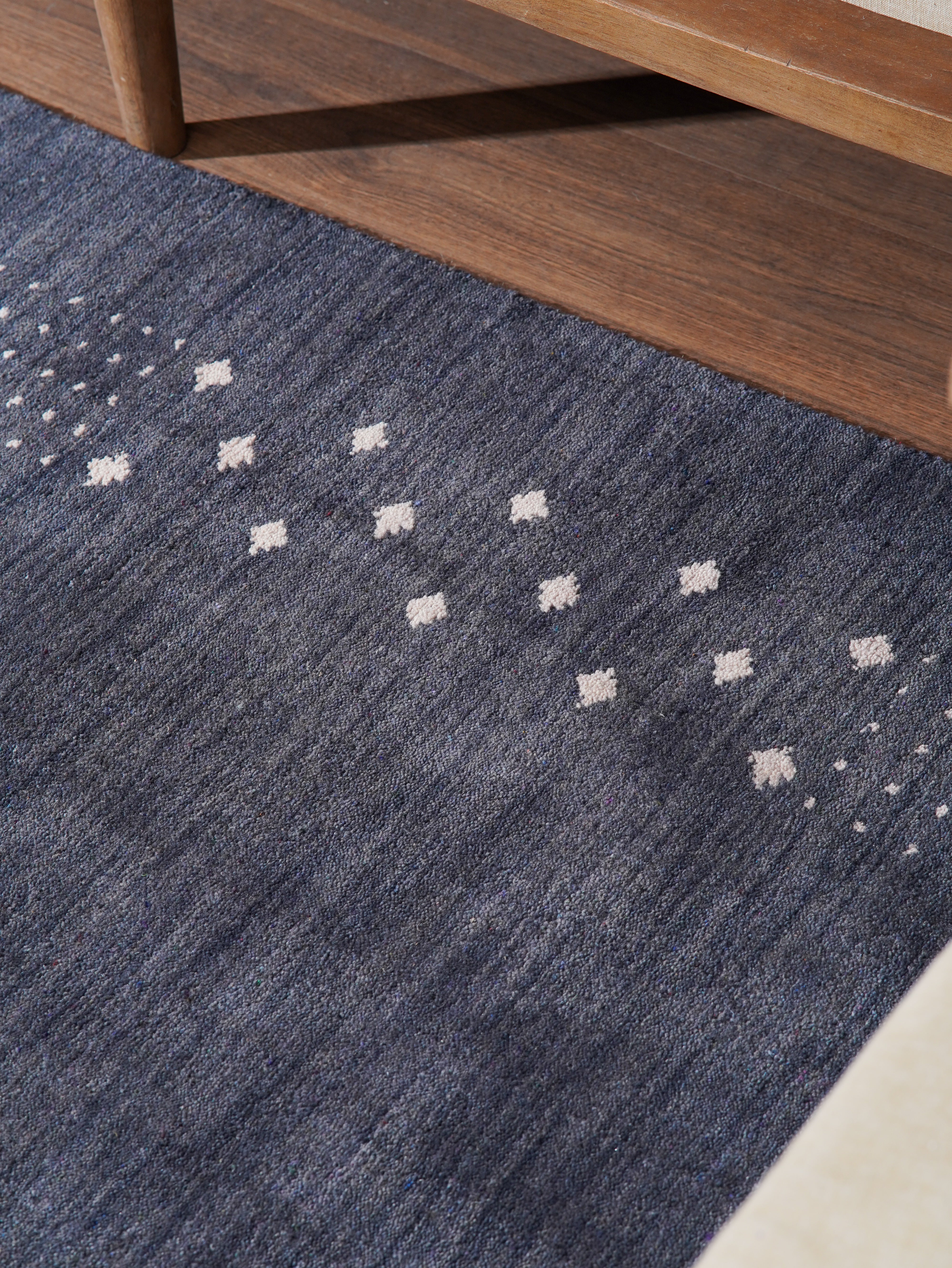 Teal Hand Knotted Wool Rug