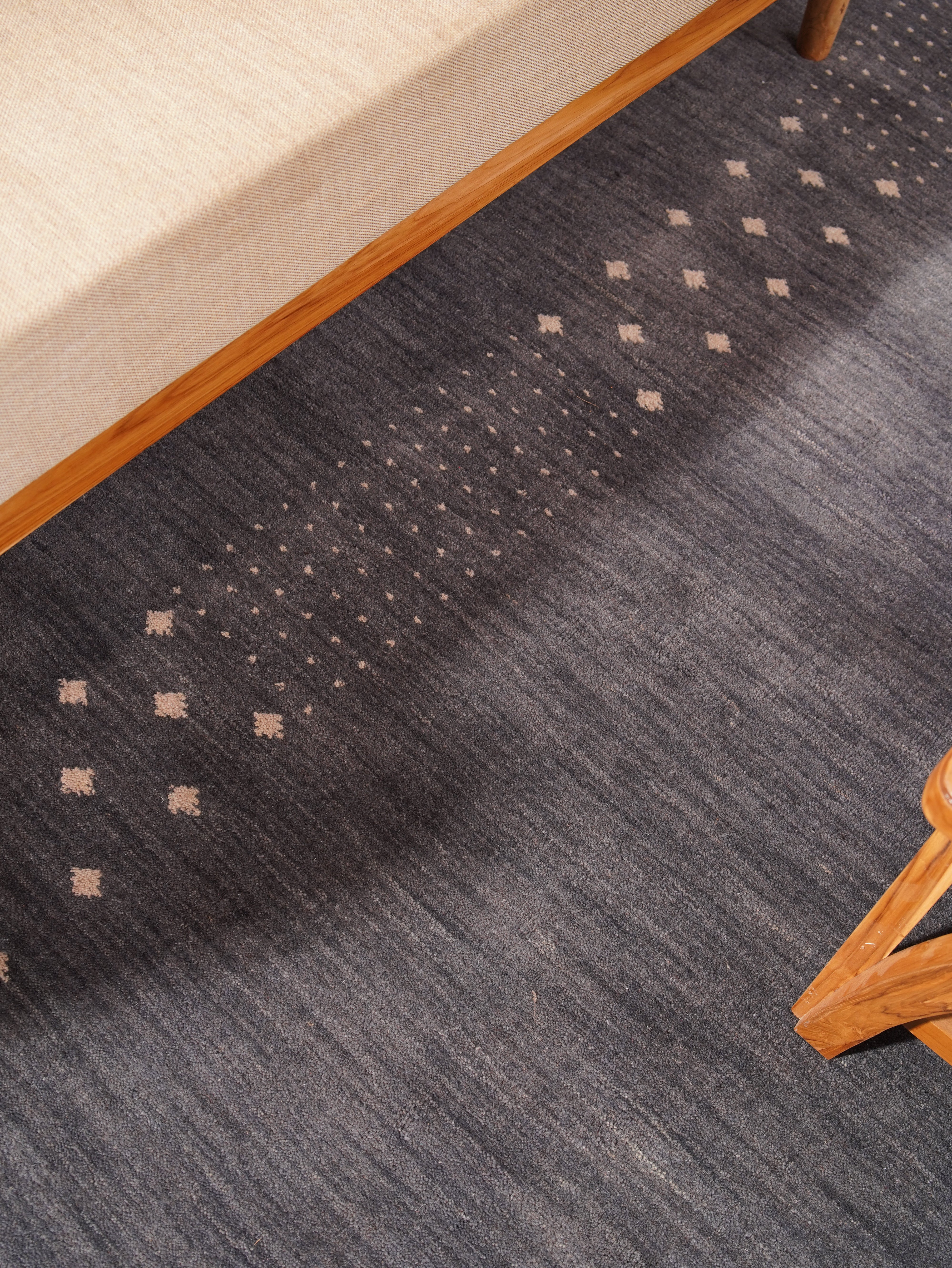 Teal Hand Knotted Wool Rug