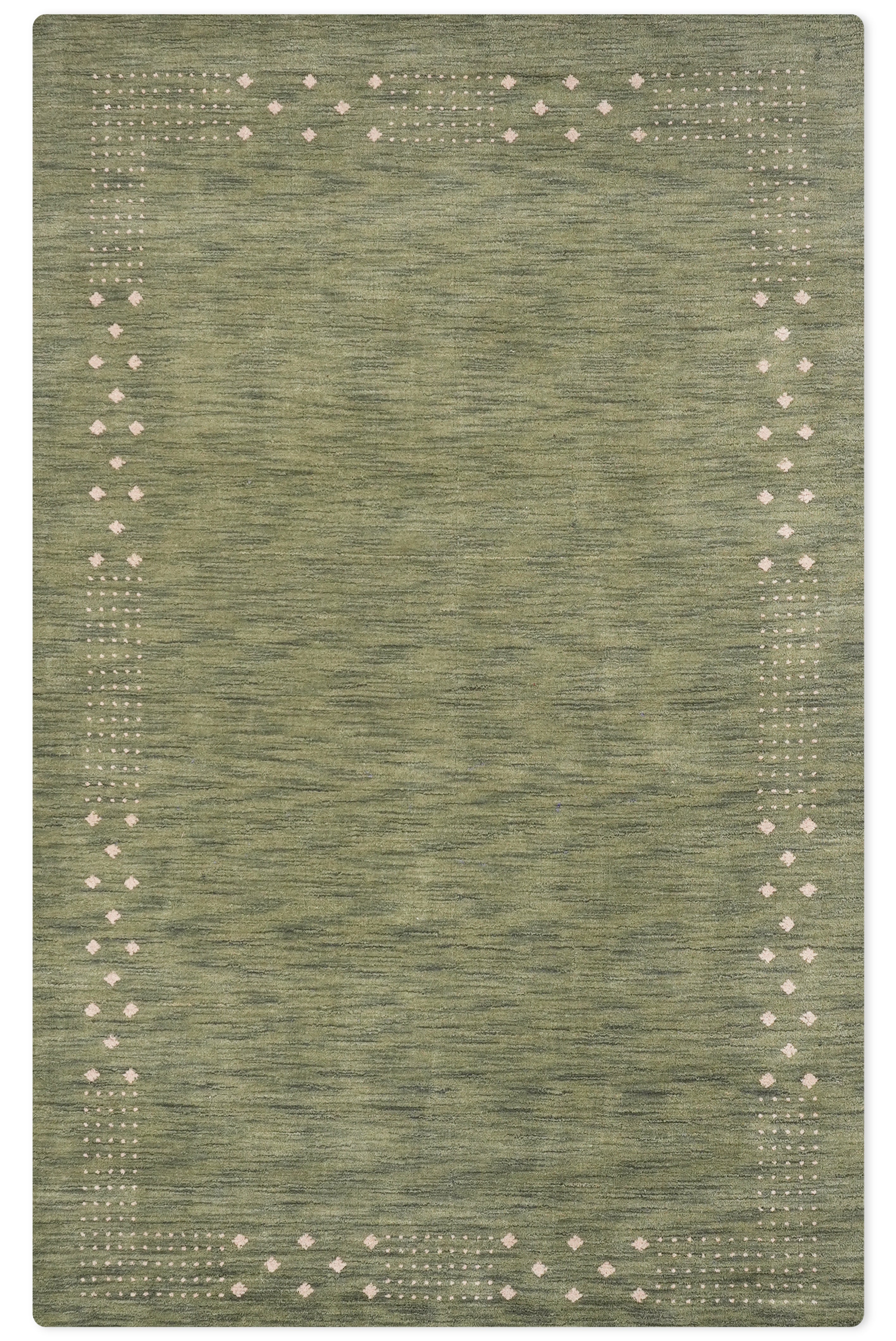 Teal Hand Knotted Wool Rug