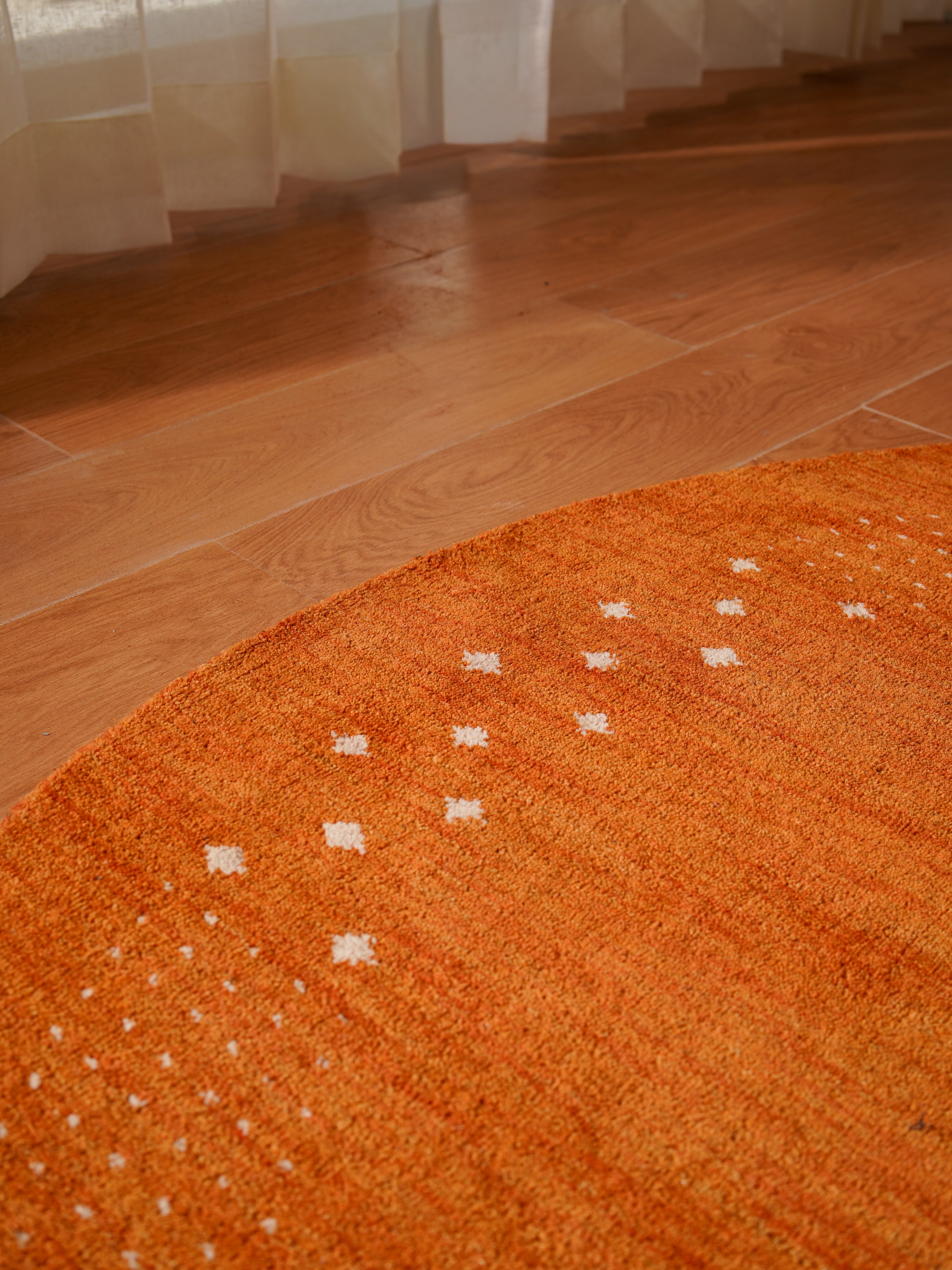 Teal Hand Knotted Wool Rug