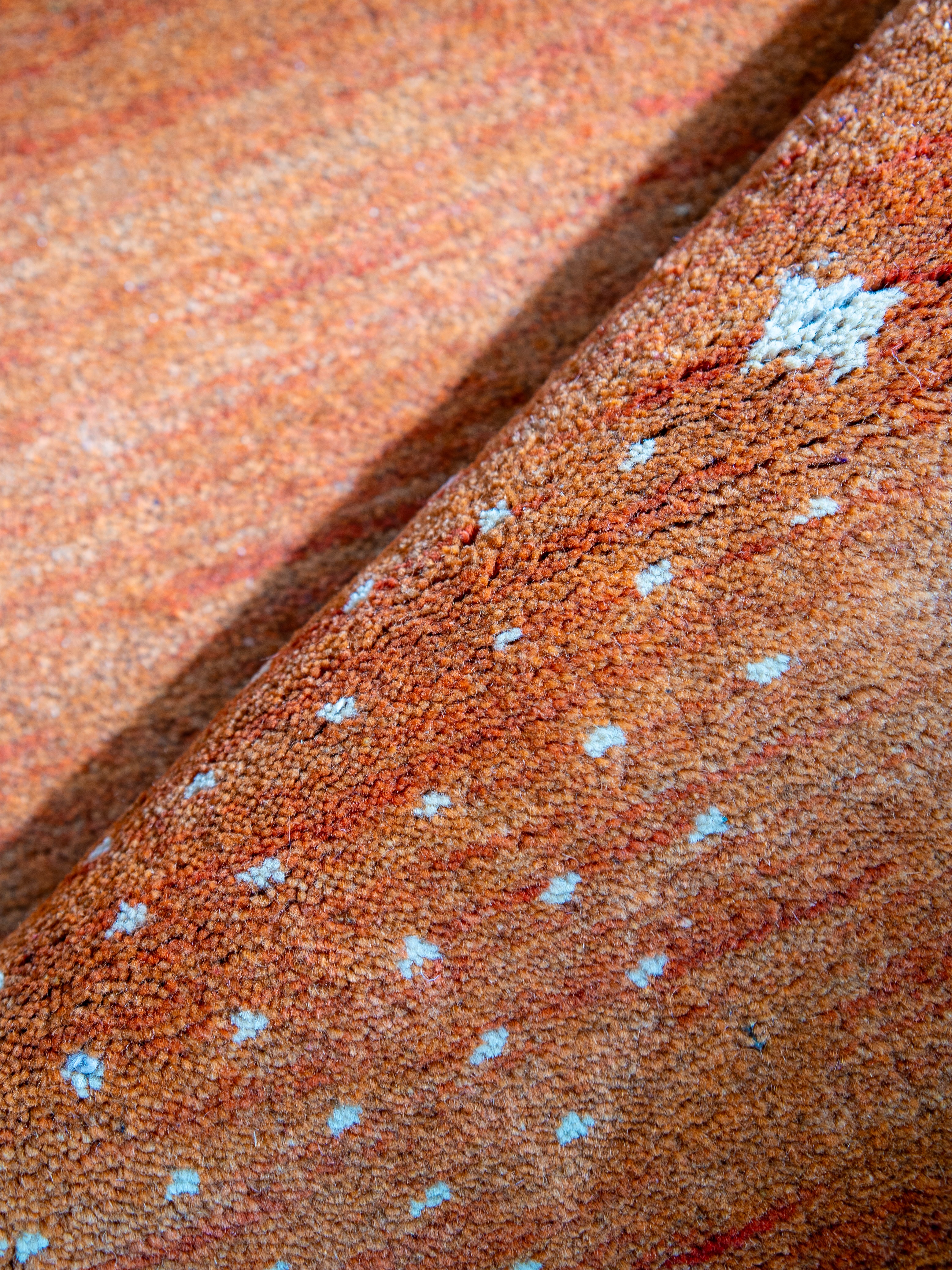 Teal Hand Knotted Wool Rug