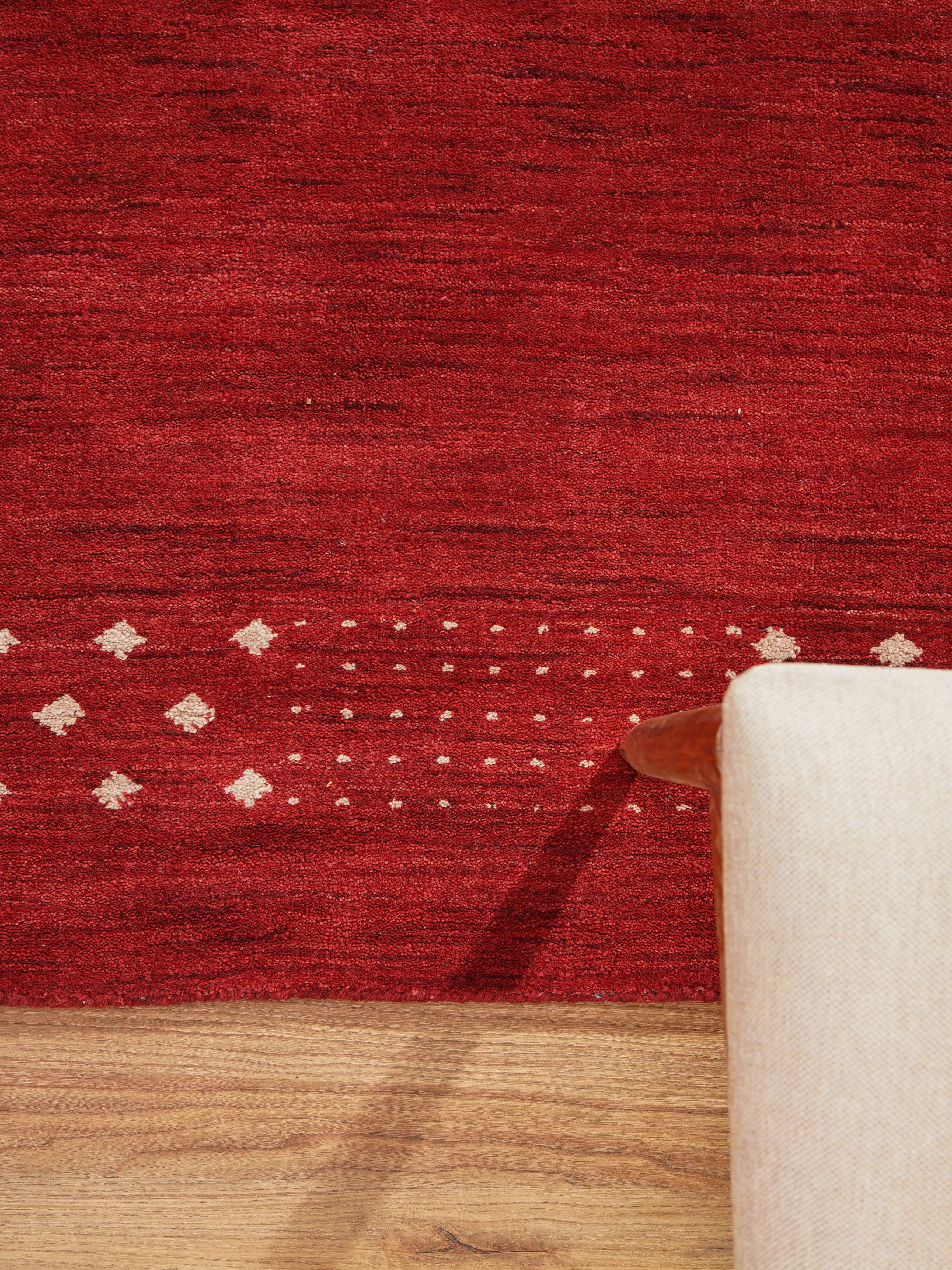 Teal Hand Knotted Wool Rug