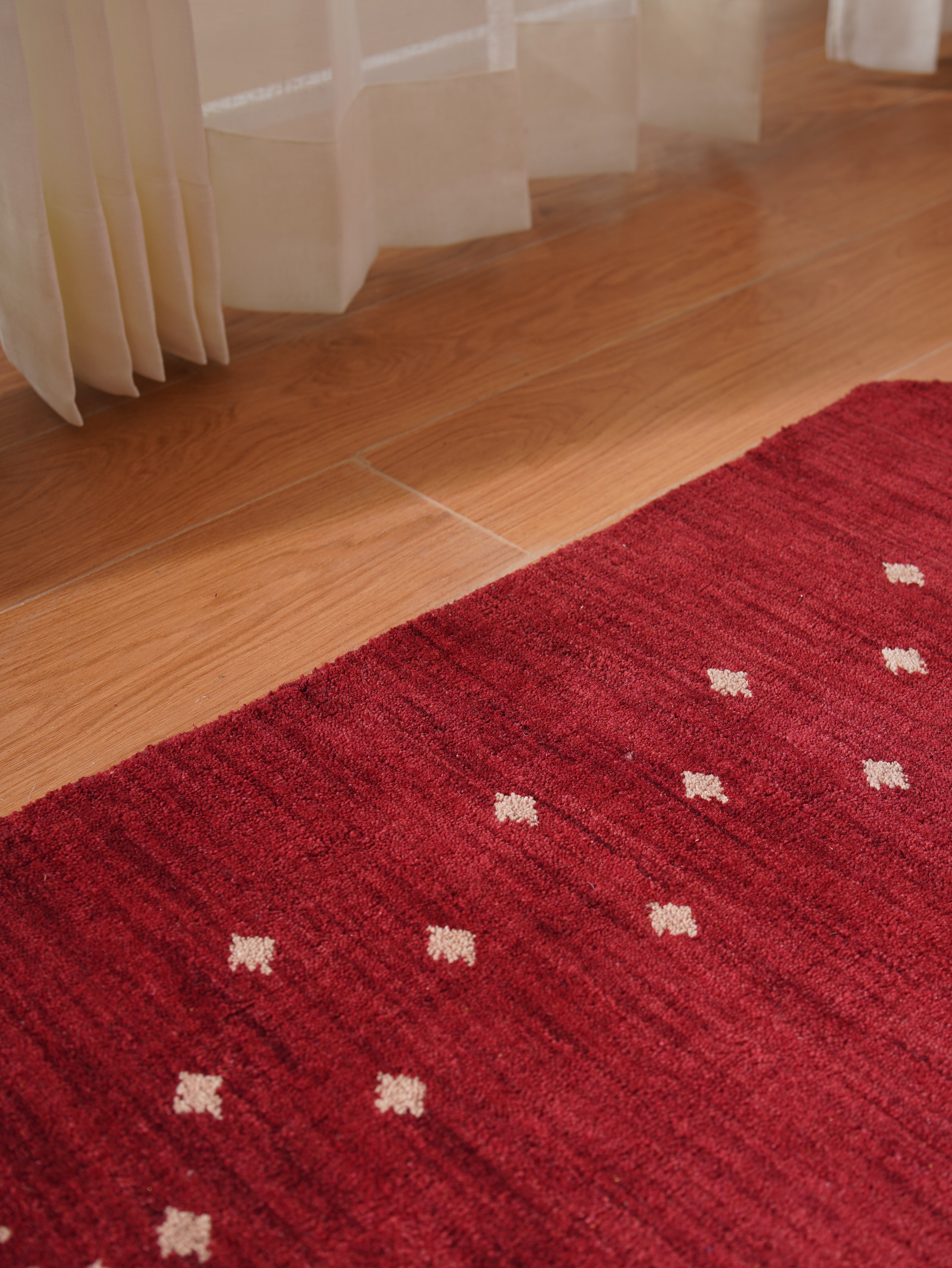 Teal Hand Knotted Wool Rug