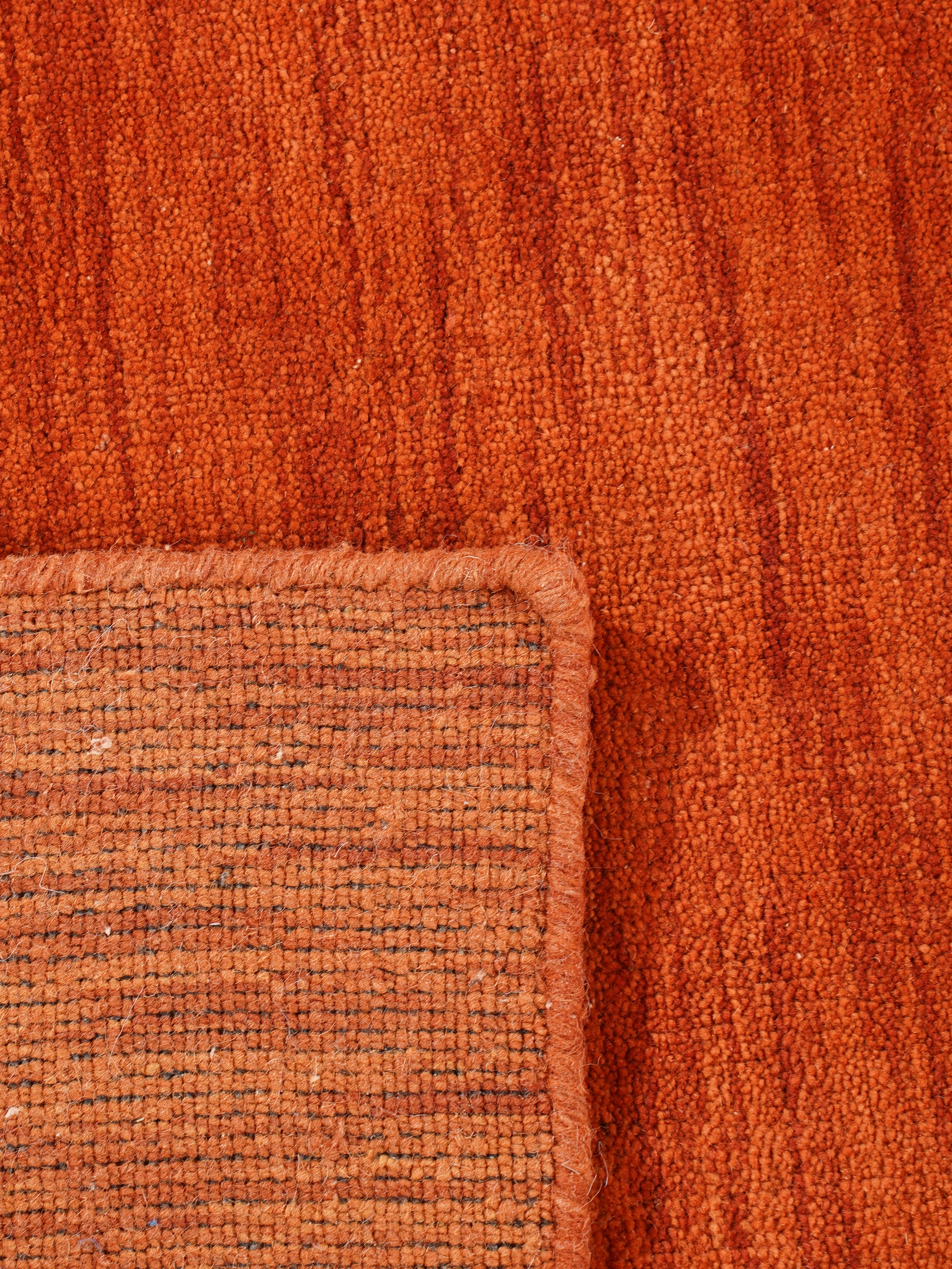 Light Red Hand Knotted Wool Rug