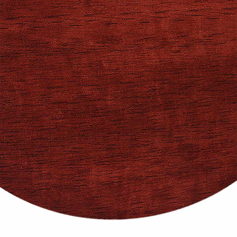 Red Solid Hand Knotted Wool Rug