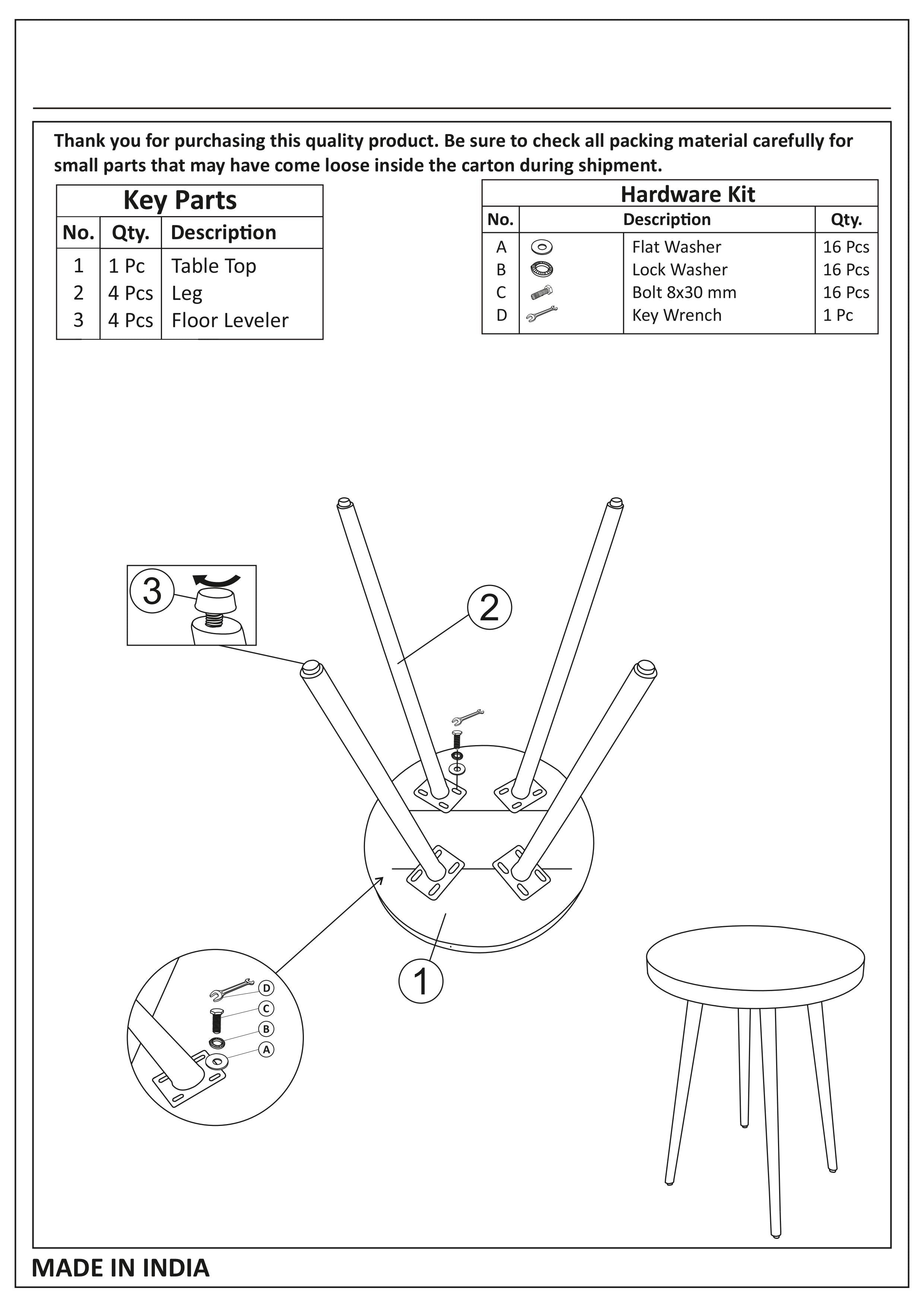Magnolia Solid Wood Round End Table (24") - Natural