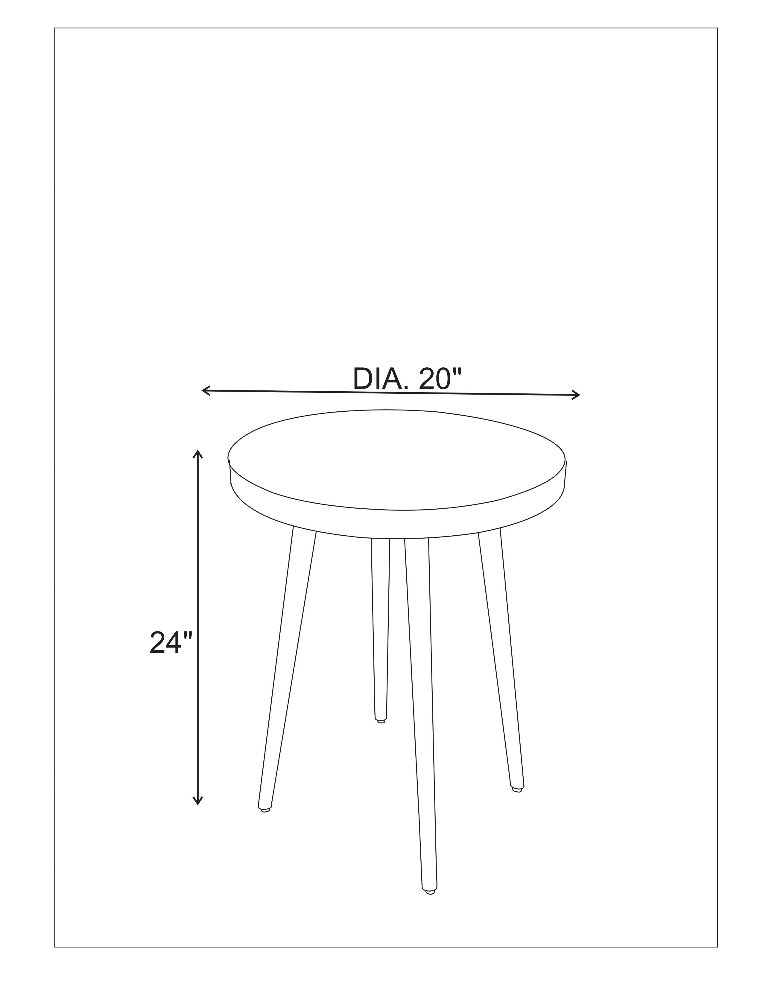 Magnolia Solid Wood Round End Table (24") - Natural